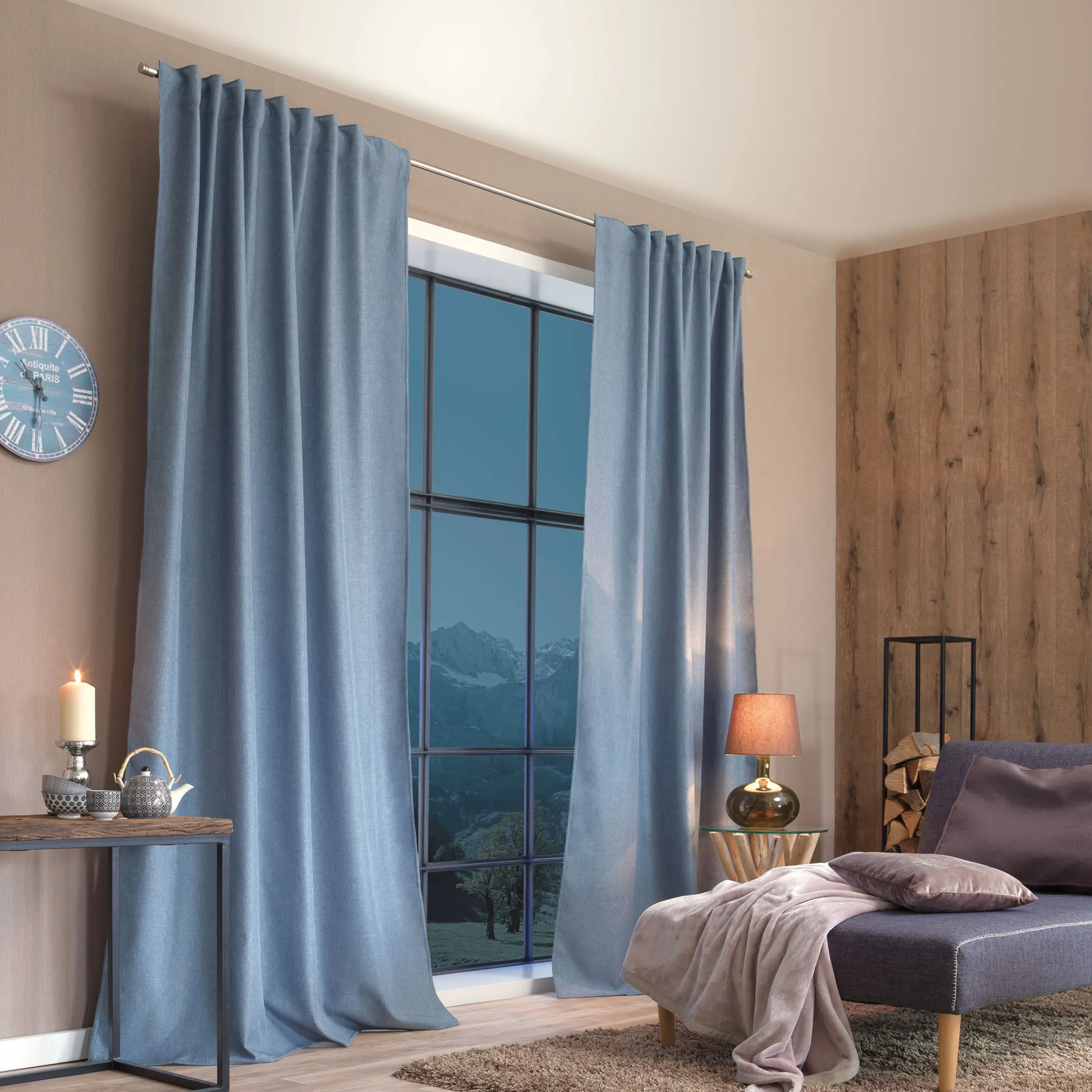 Cortina Térmica con Cinta Multifunción ESKIMO | opaco, 135 x 245 cm, azul