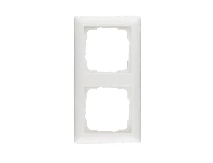 Doppelrahmen für Schalter oder Steckdosen, rechteckig, zwei Öffnungen, schlichtes Design