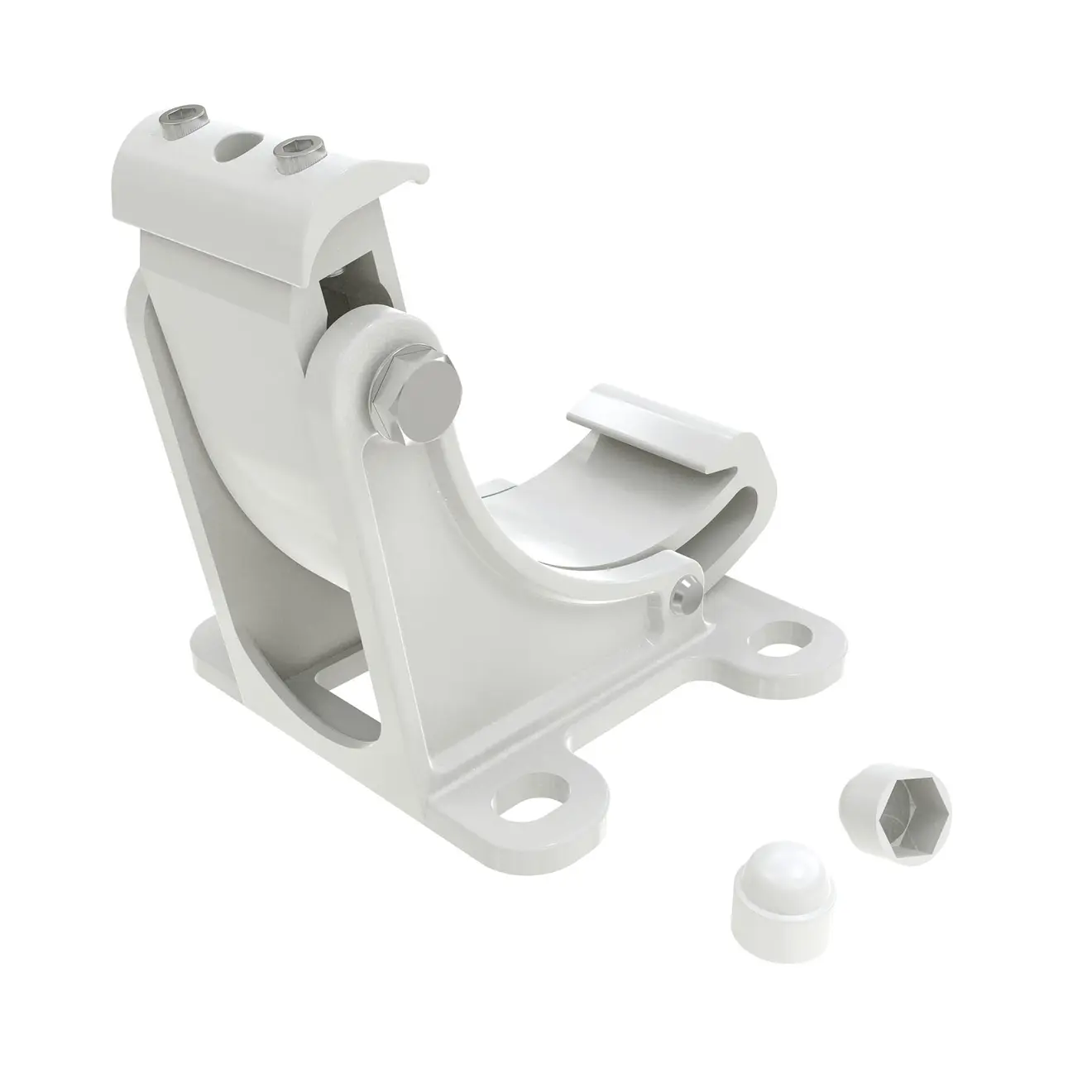 Wandhalterung für Kassettenmarkise Curve 2000, robustes Design, Befestigungselemente sichtbar