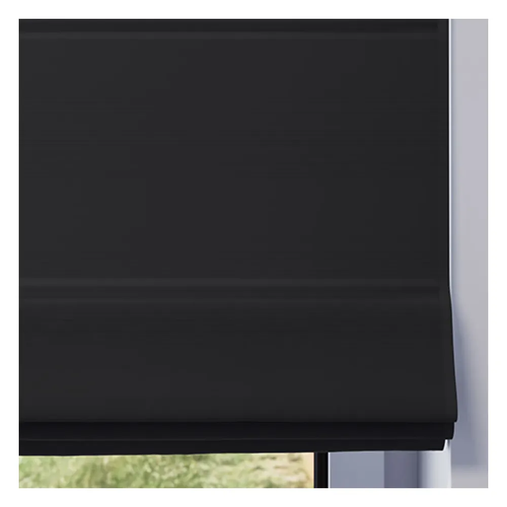 Échantillon tissu pour store bateau sur mesure | 504 noir / occultant / Roma