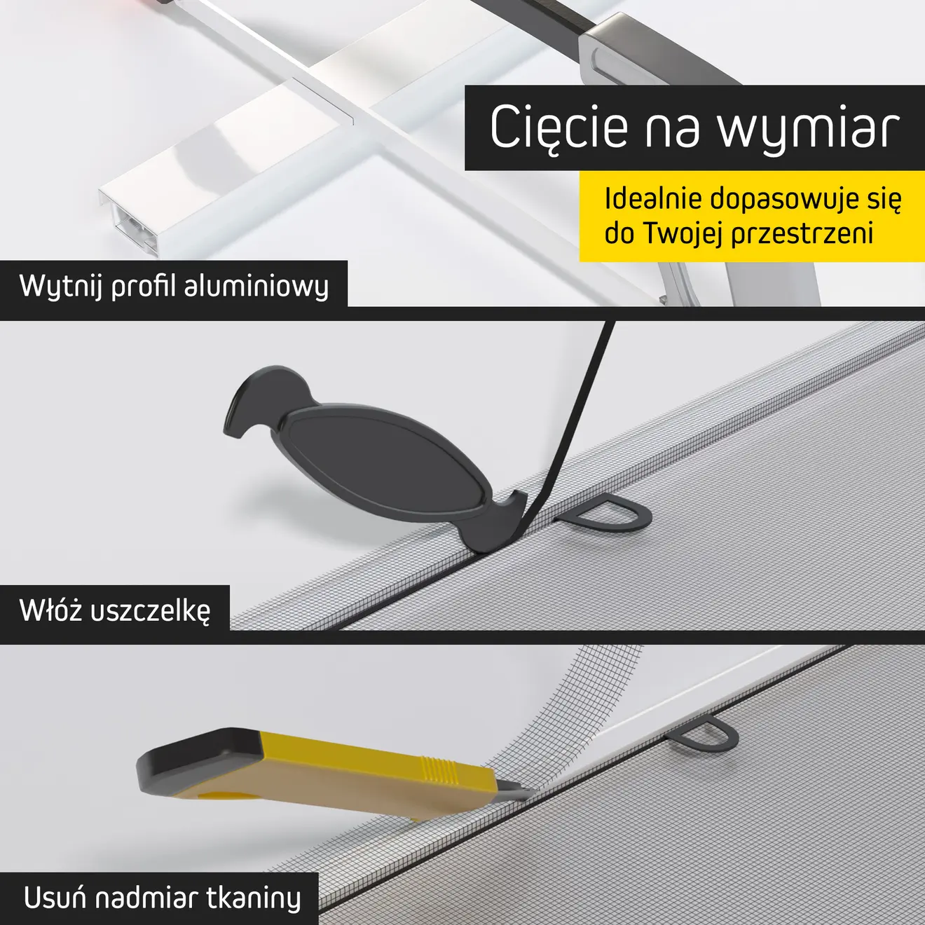 JAROLIFT Rama ochronna SlimLine do okien w perspektywie