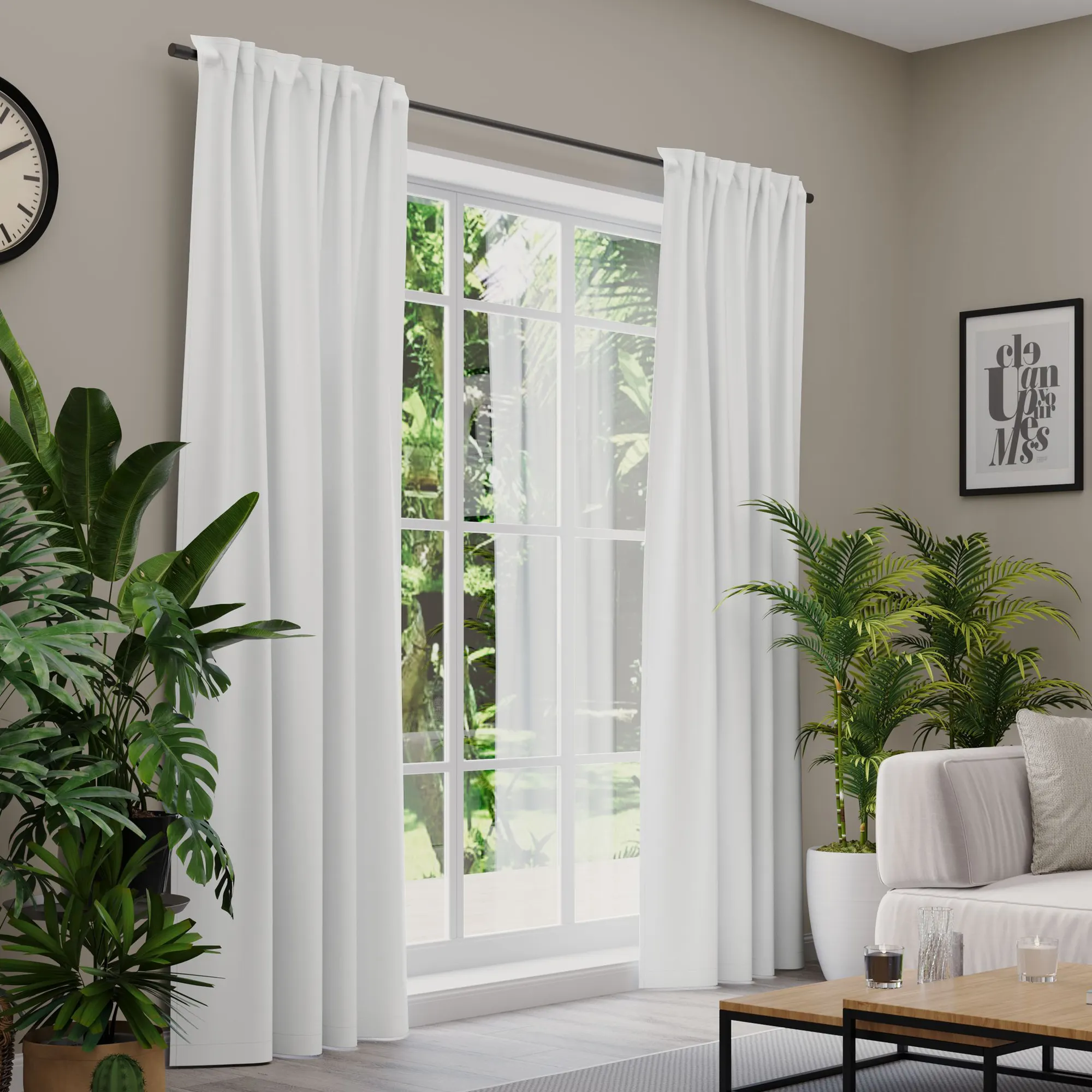 Premium Line Gardinen und Vorhänge | Eclipse, vollverdunkelnd, weiß 