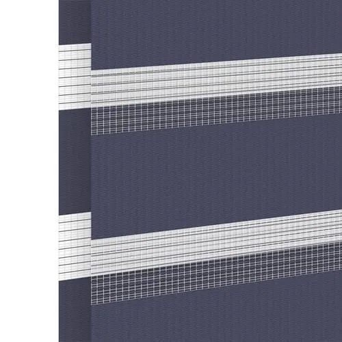 Échantillon tissu pour store enrouleur jour nuit sur mesure | BH-40 bleu foncé / translucide / Graz