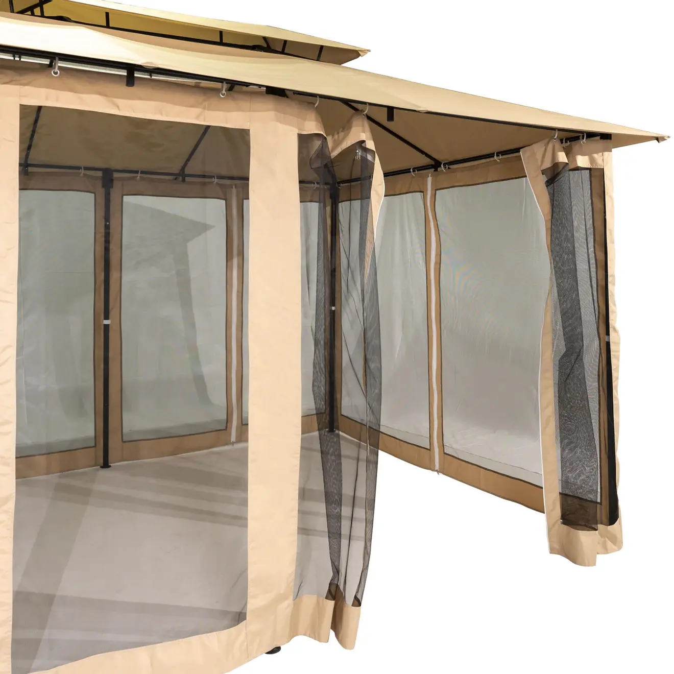 Gartenpavillon mit Moskitonetz, rechteckige Struktur, Schutz vor Insekten im Freien