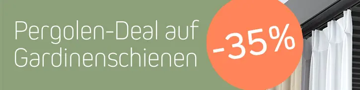 35% Rabatt auf Gardinenschienen
