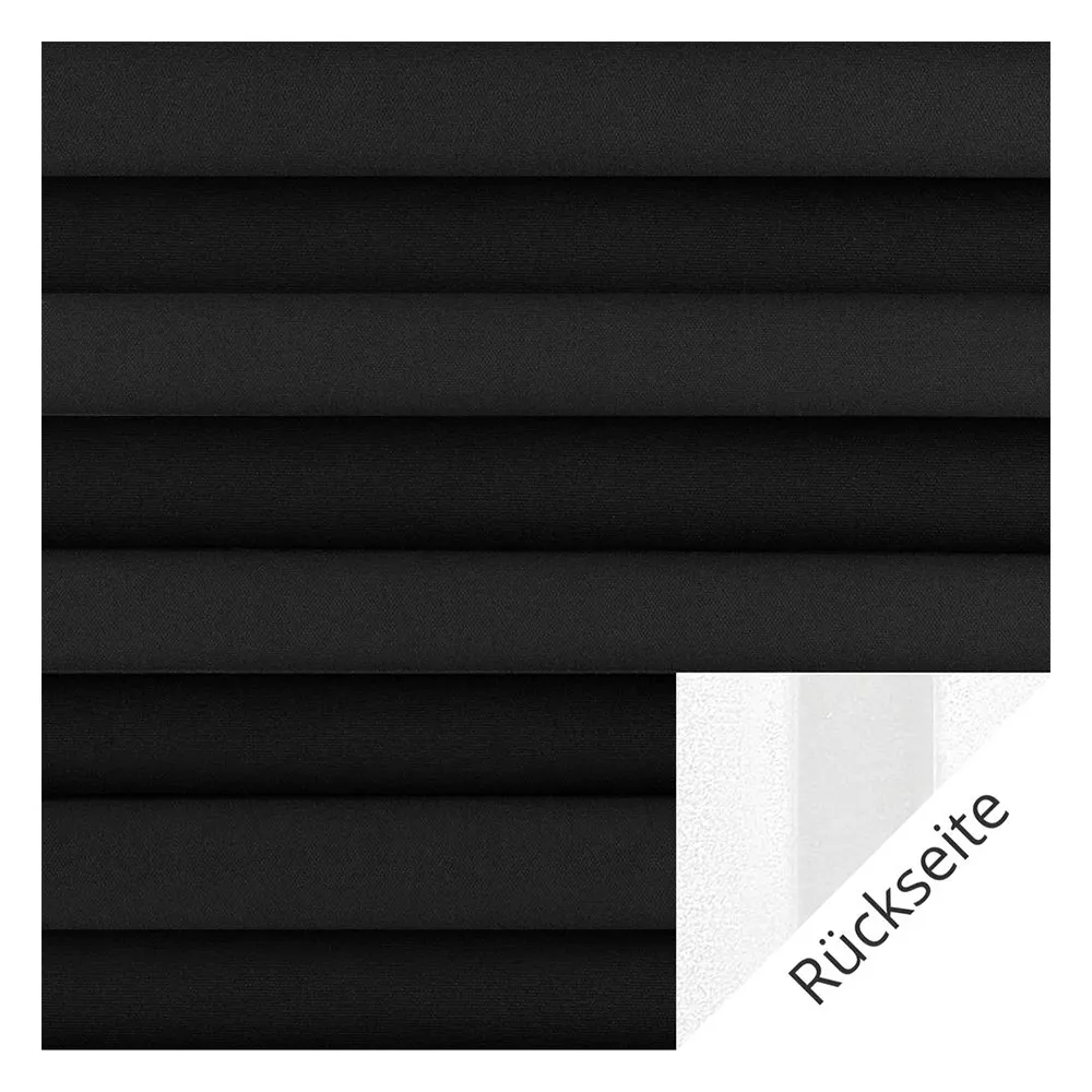 Stoffmuster für Plissee nach Maß | 20012 schwarz / verdunkelnd / Somnio Perlmutt Black Out