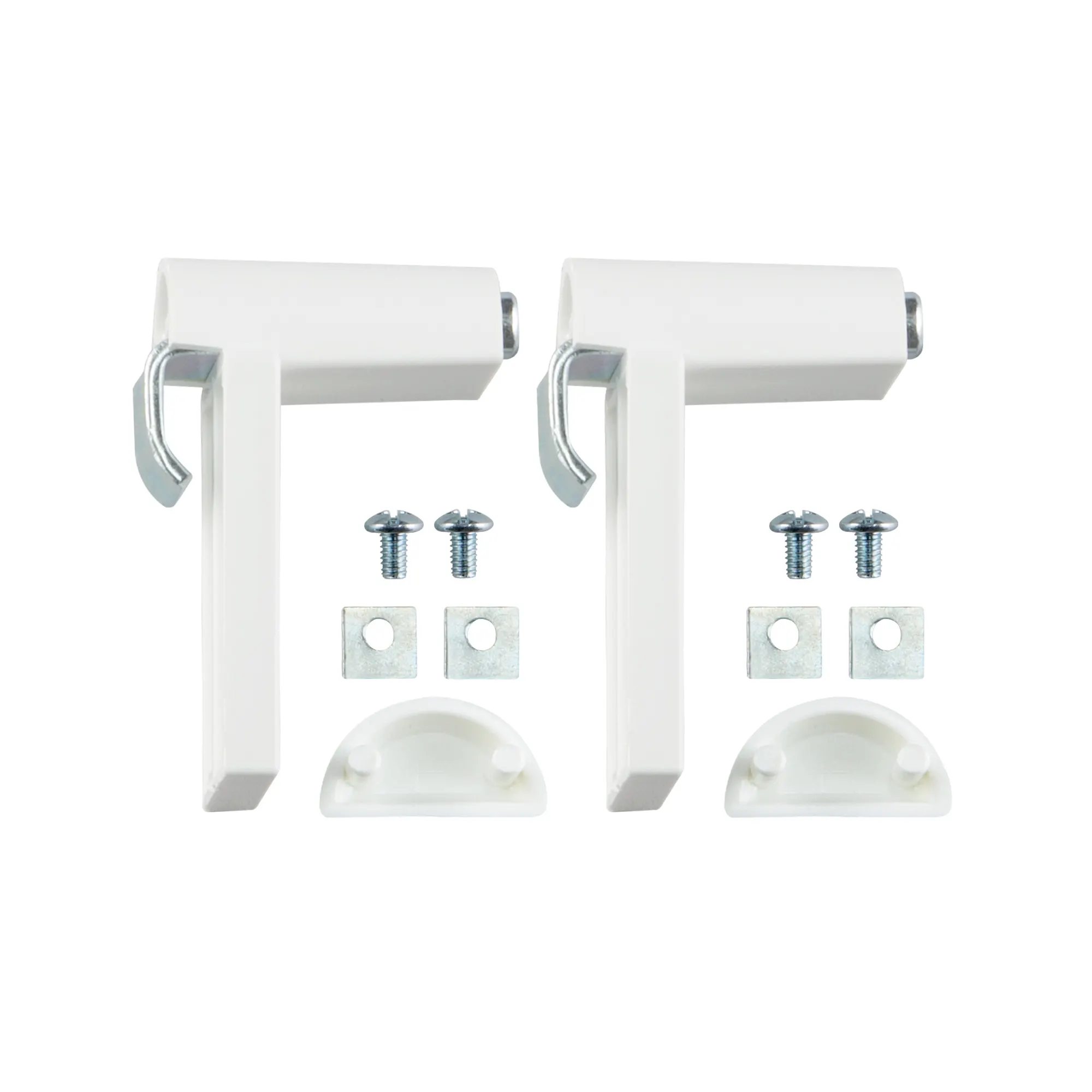 Due Klemmfix Universal-Klemmhalter con viti e parti di fissaggio per finestre in plastica