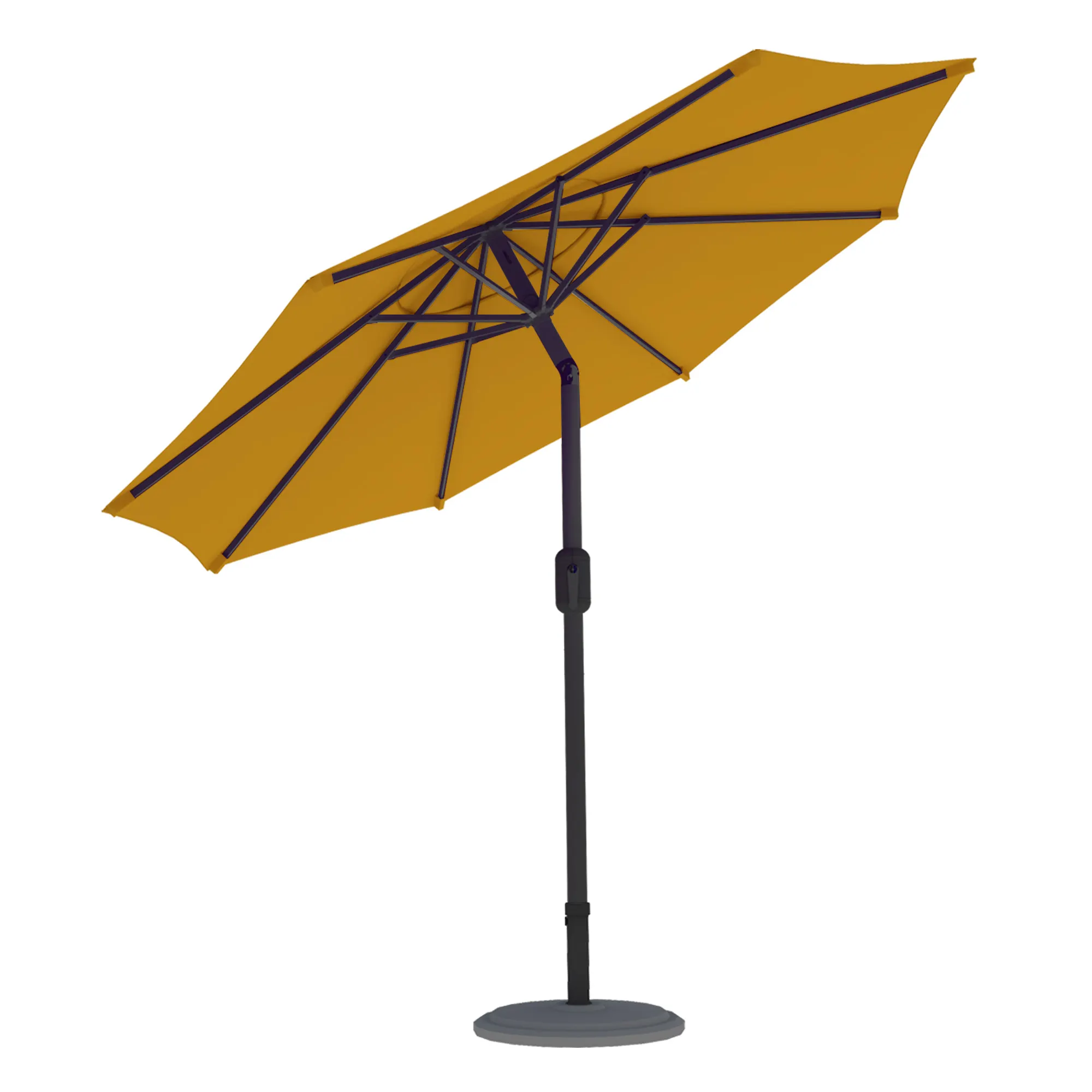 Ombrellone quadrato con base stabile e struttura regolabile