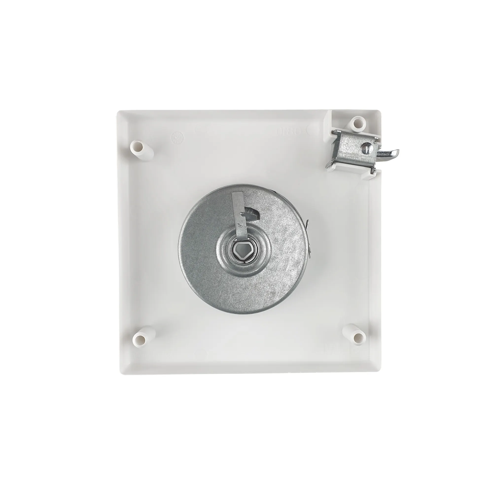 Avvolgitore a molla a parete con bobina centrale e supporto laterale