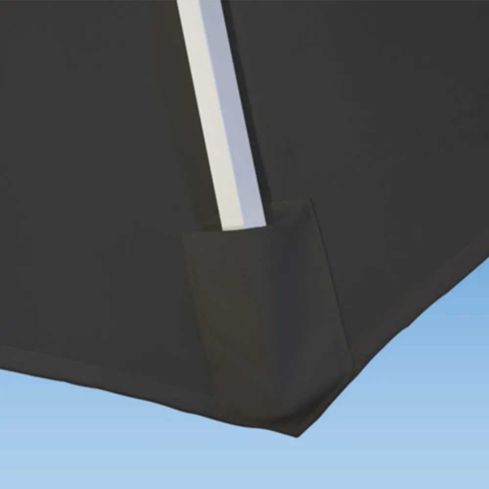 Copertura per ombrello a braccio con palo in supporto, vista dettagliata