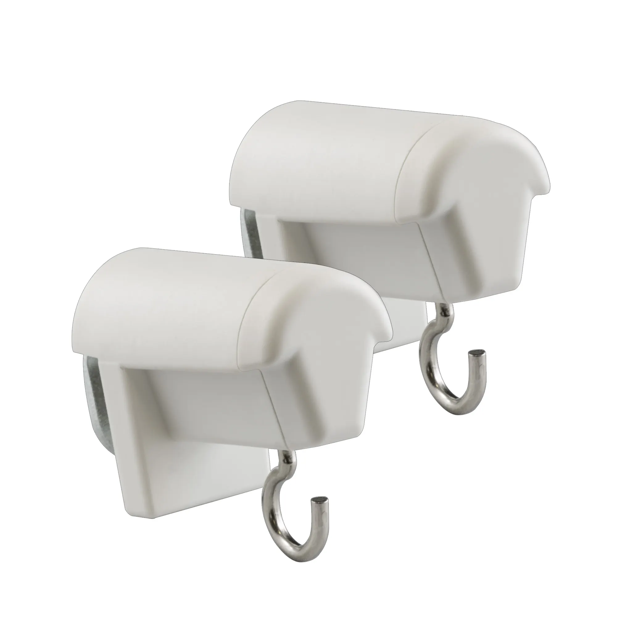 Uchwyt zaciskowy z haczykiem do rolety bambusowej & rolety bambusowej rzymskiej | biały, 2 sztuki