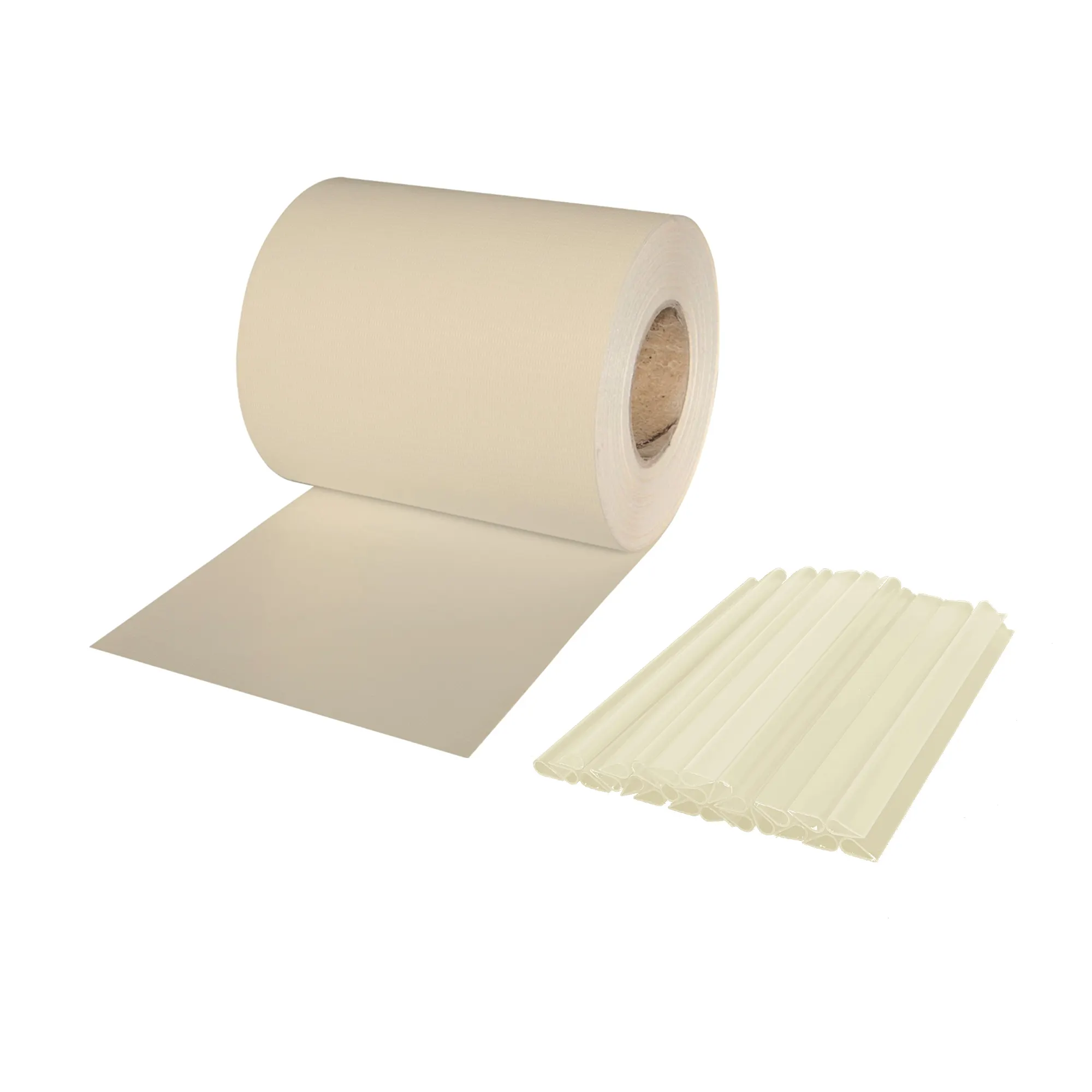 Rullo di strisce di protezione in PVC con aspetto di arenaria e elementi di fissaggio