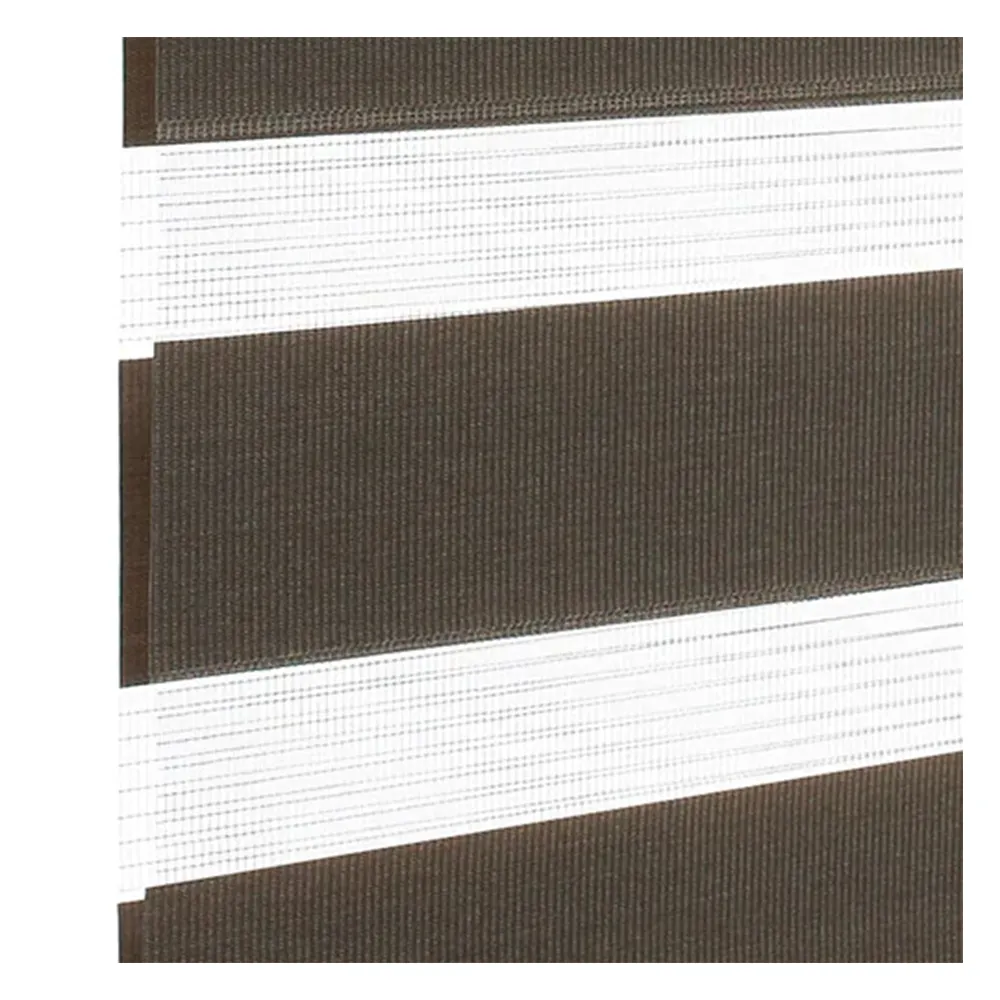 Échantillon tissu pour store enrouleur jour nuit sur mesure | BH06 brun / translucide / Londres