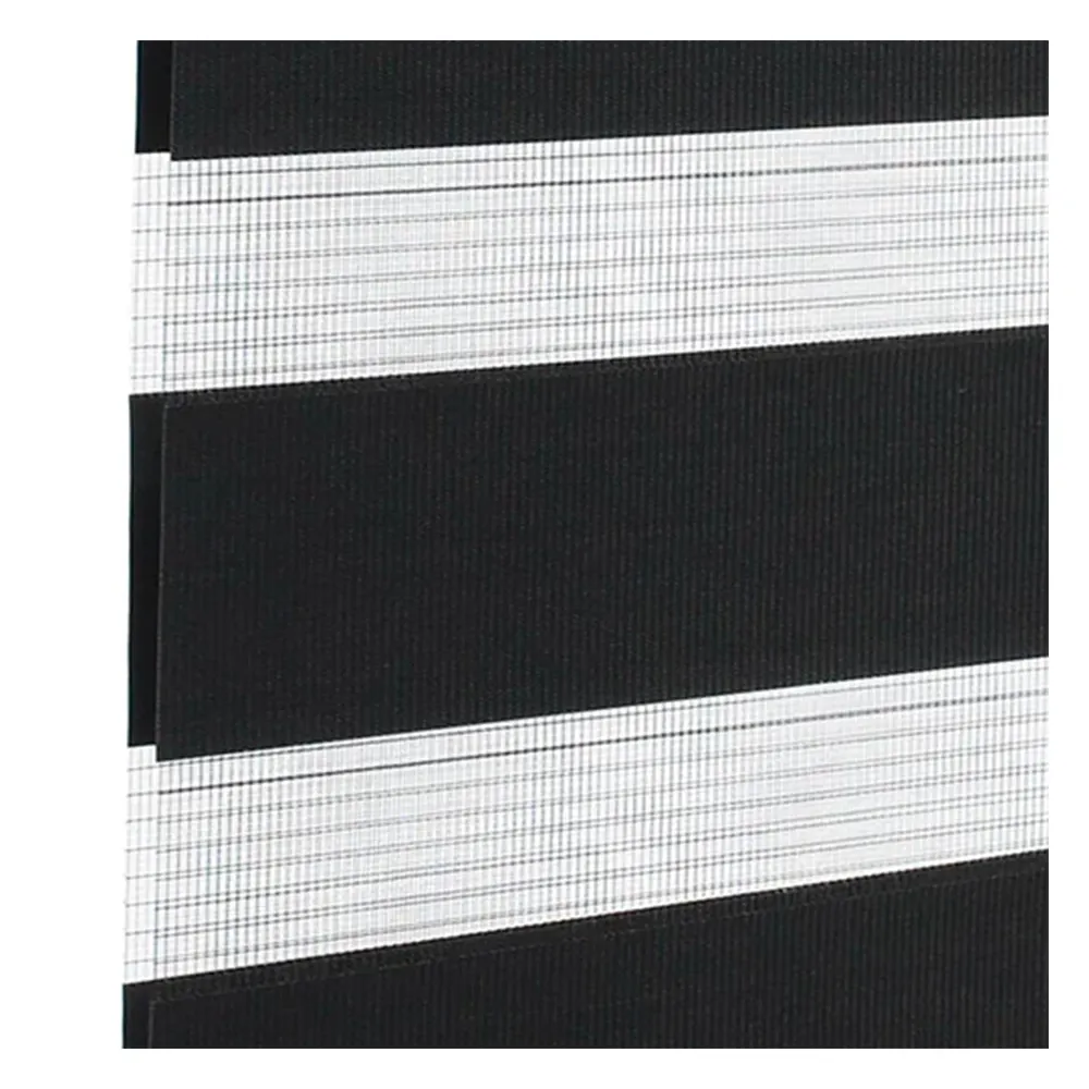 Échantillon tissu pour store enrouleur jour nuit sur mesure | BH07 noir / translucide / Londres