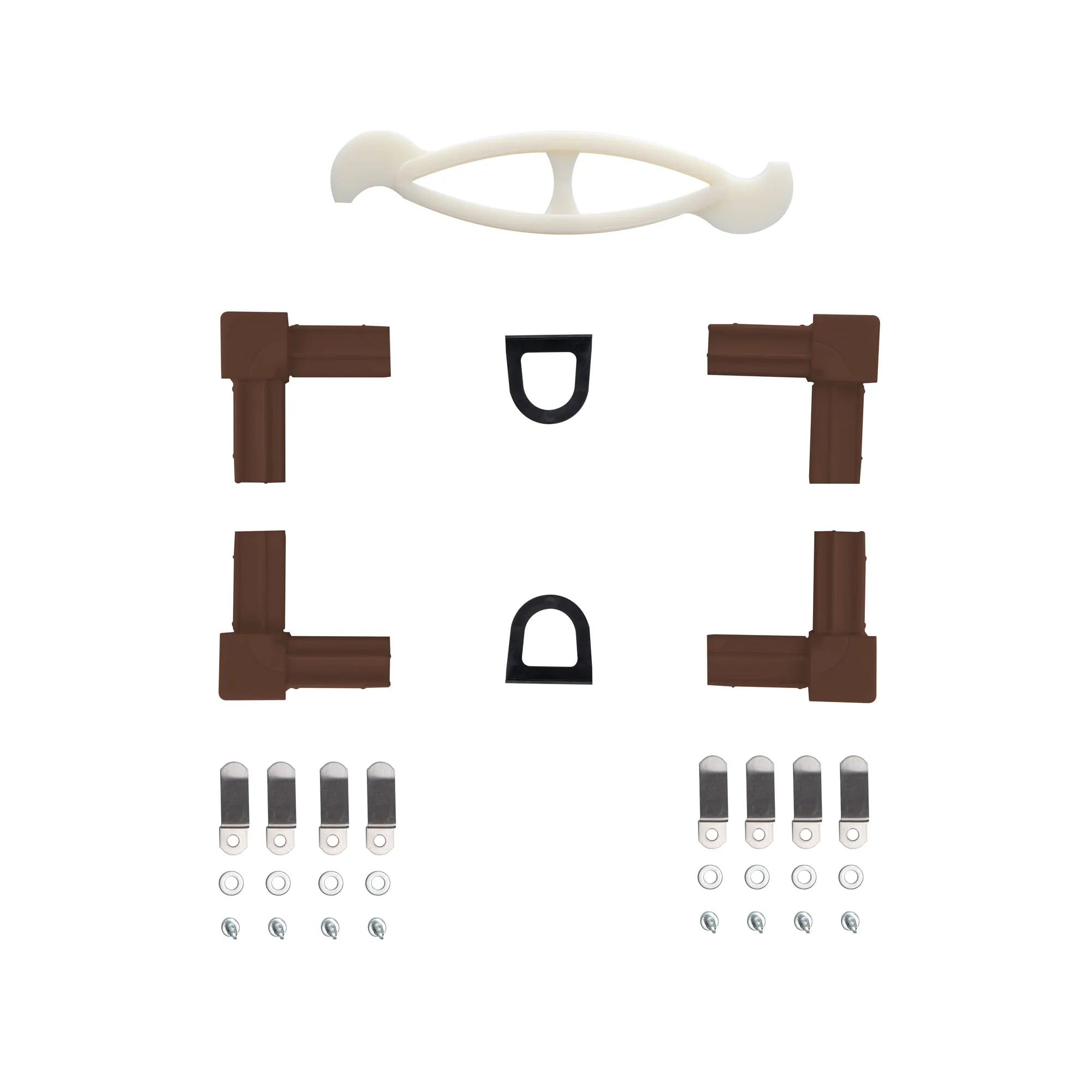Ersatzteil-Set für Insektenschutz-Spannrahmen BrushLine 2000 | braun 