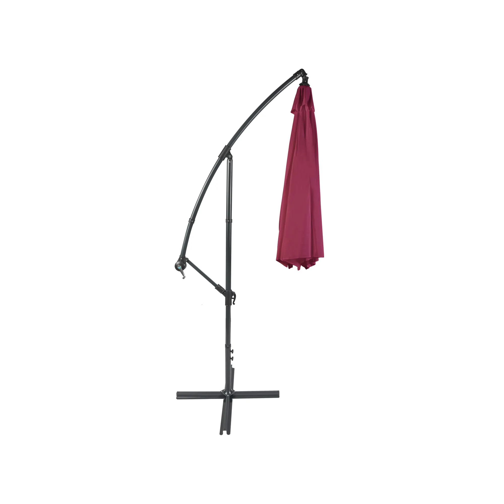 Ombrellone freestanding con struttura curva e telo chiuso