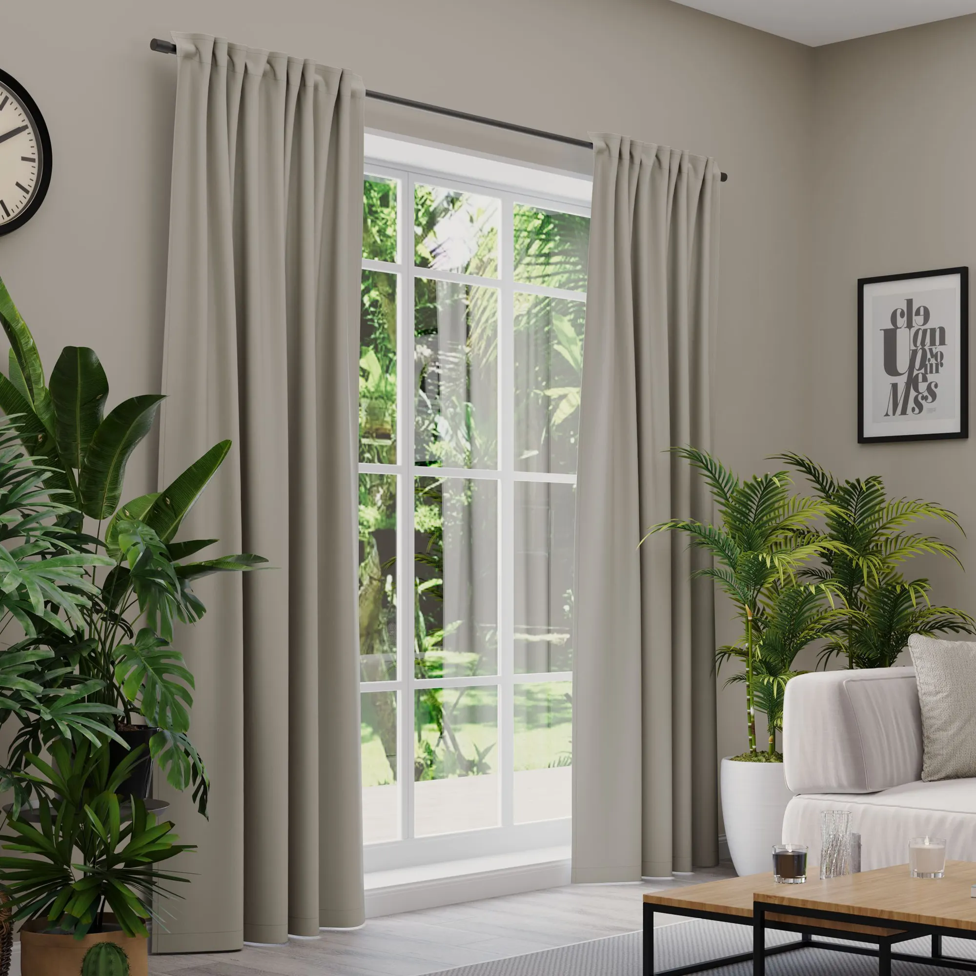 Premium Line Gardinen und Vorhänge | Eclipse, vollverdunkelnd, beige