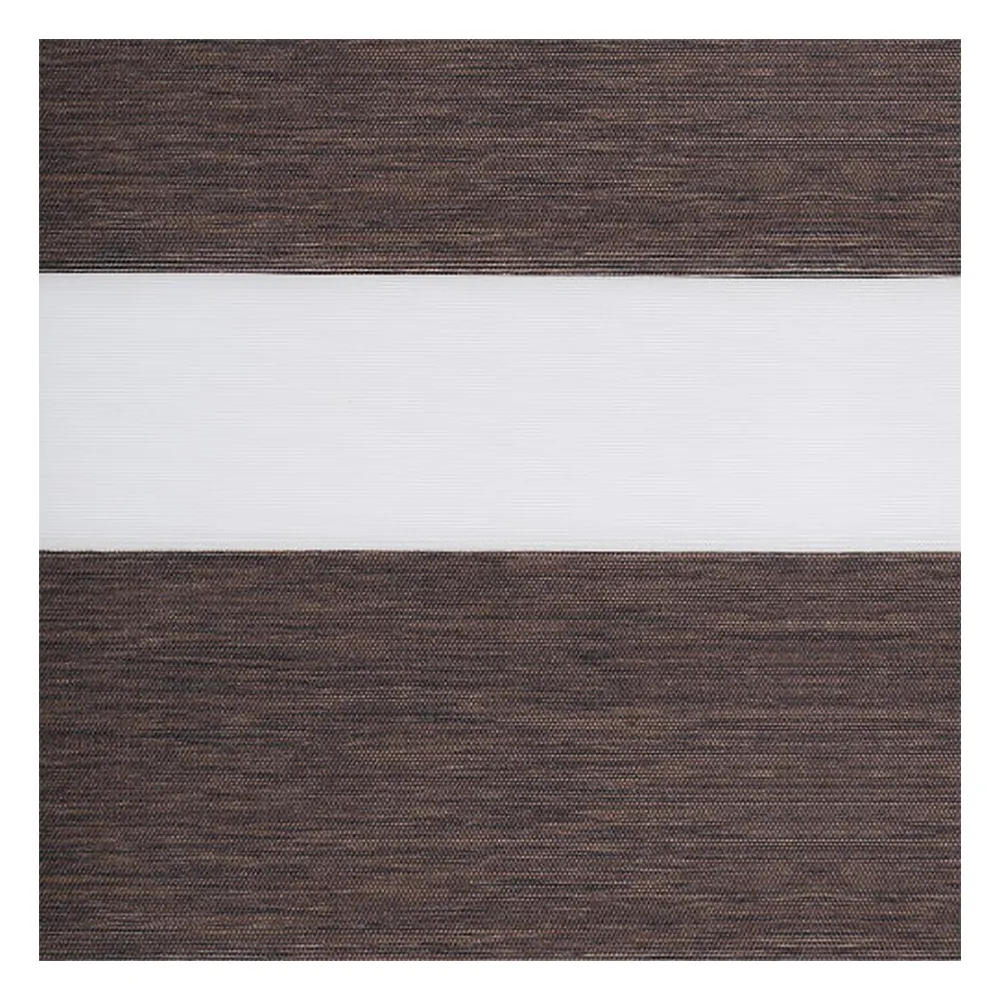 Próbka tkaniny do rolety dzień i noc na wymiar | G7848 czarny / półtransparentny / Rio