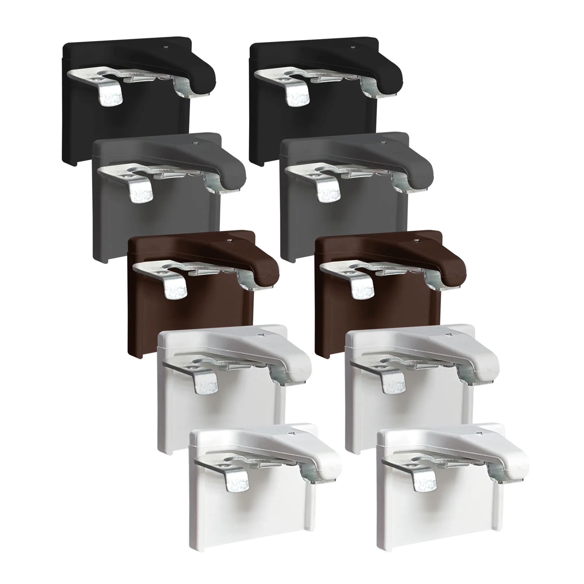 Diversi supporti adesivi per tende da 25 mm in varie versioni