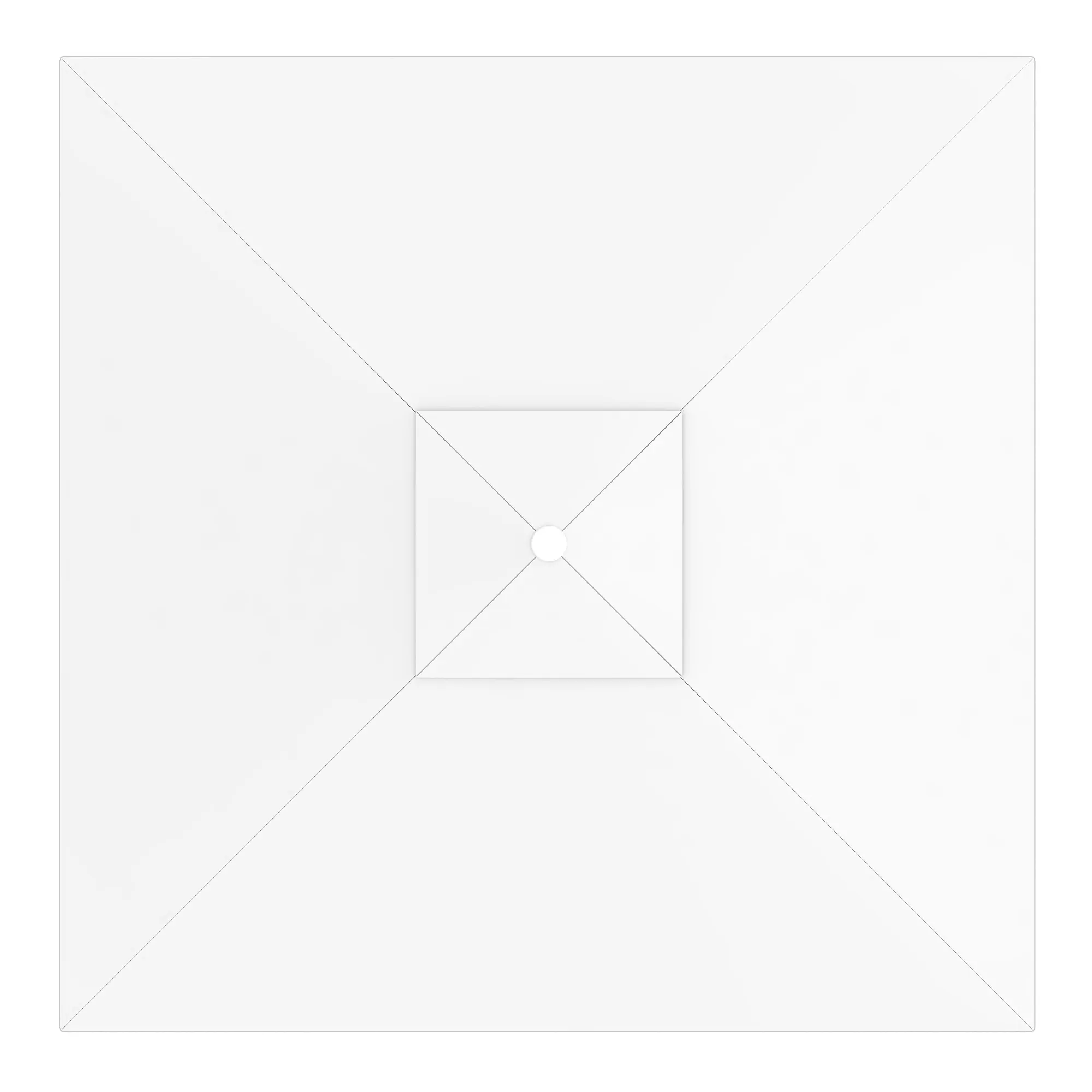 Toile pour parasol interpara | 3 x 3 m, carré, blanc