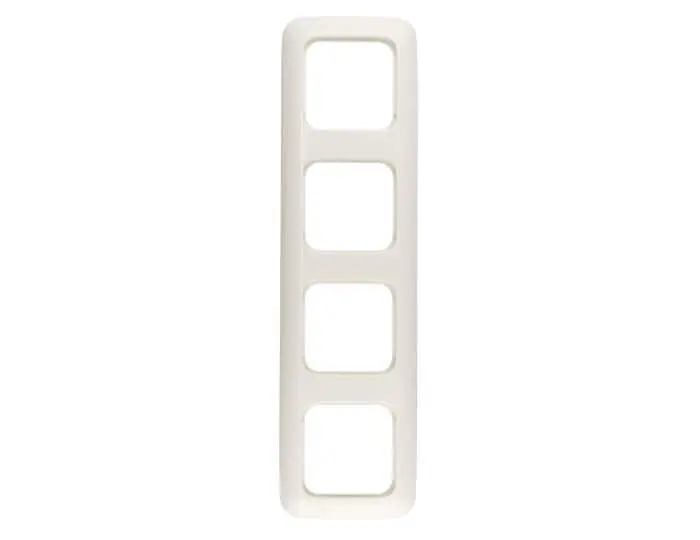 Vierfach-Rahmen für Schalter oder Steckdosen, rechteckige Aussparungen, schlichtes Design