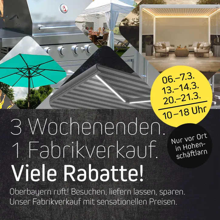 Fabrikverkauf mit sensationellen Rabatten