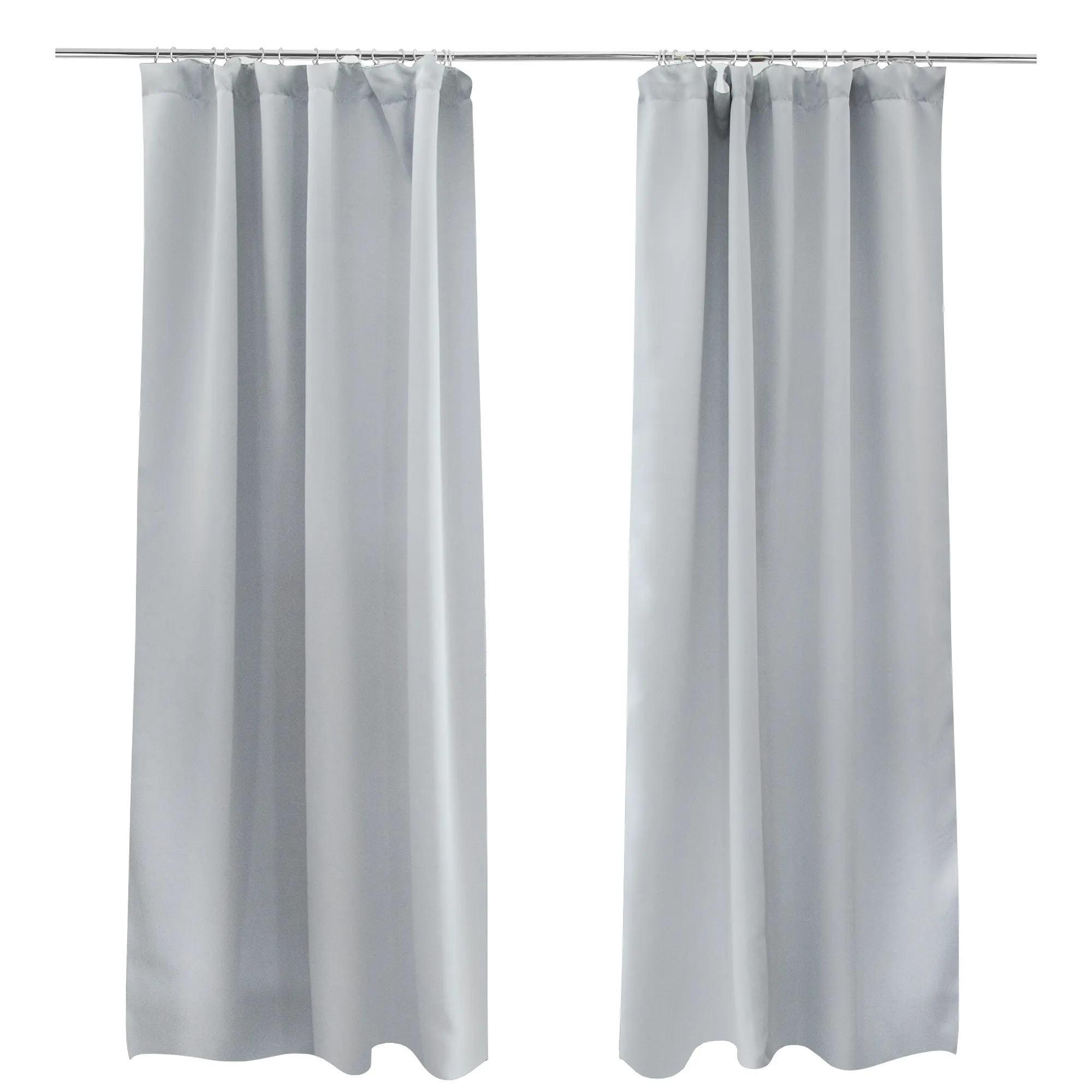 AURORA Vorhang mit Kräuselband | verdunkelnd, 140 x 245 cm, silber-weiß