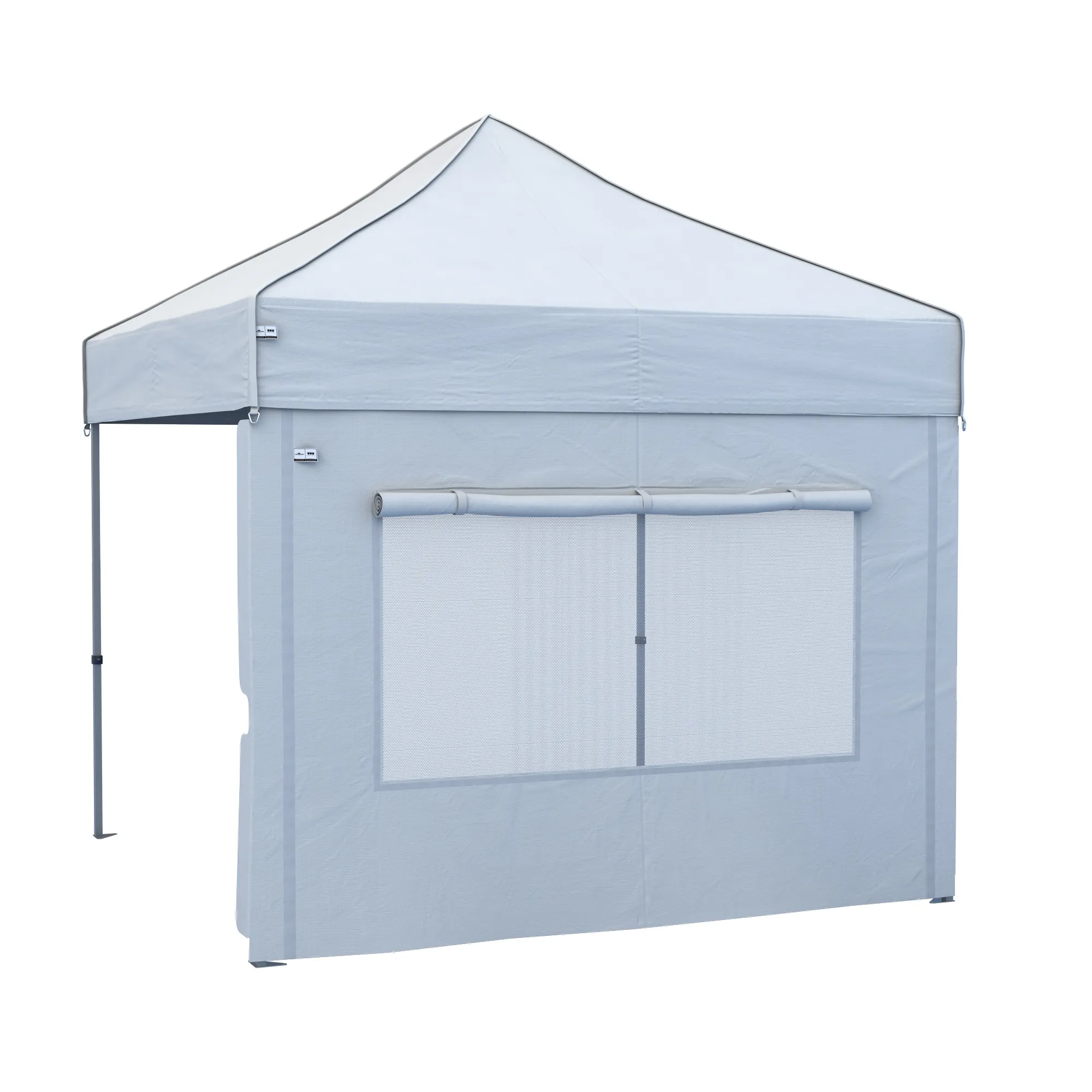 Parete laterale per gazebo pieghevole con apertura per finestra e struttura stabile