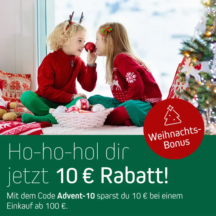 Adventswochen - Hol dir jetzt 10€ Rabatt mit Code Advents-10, ab Einkauf von 100€