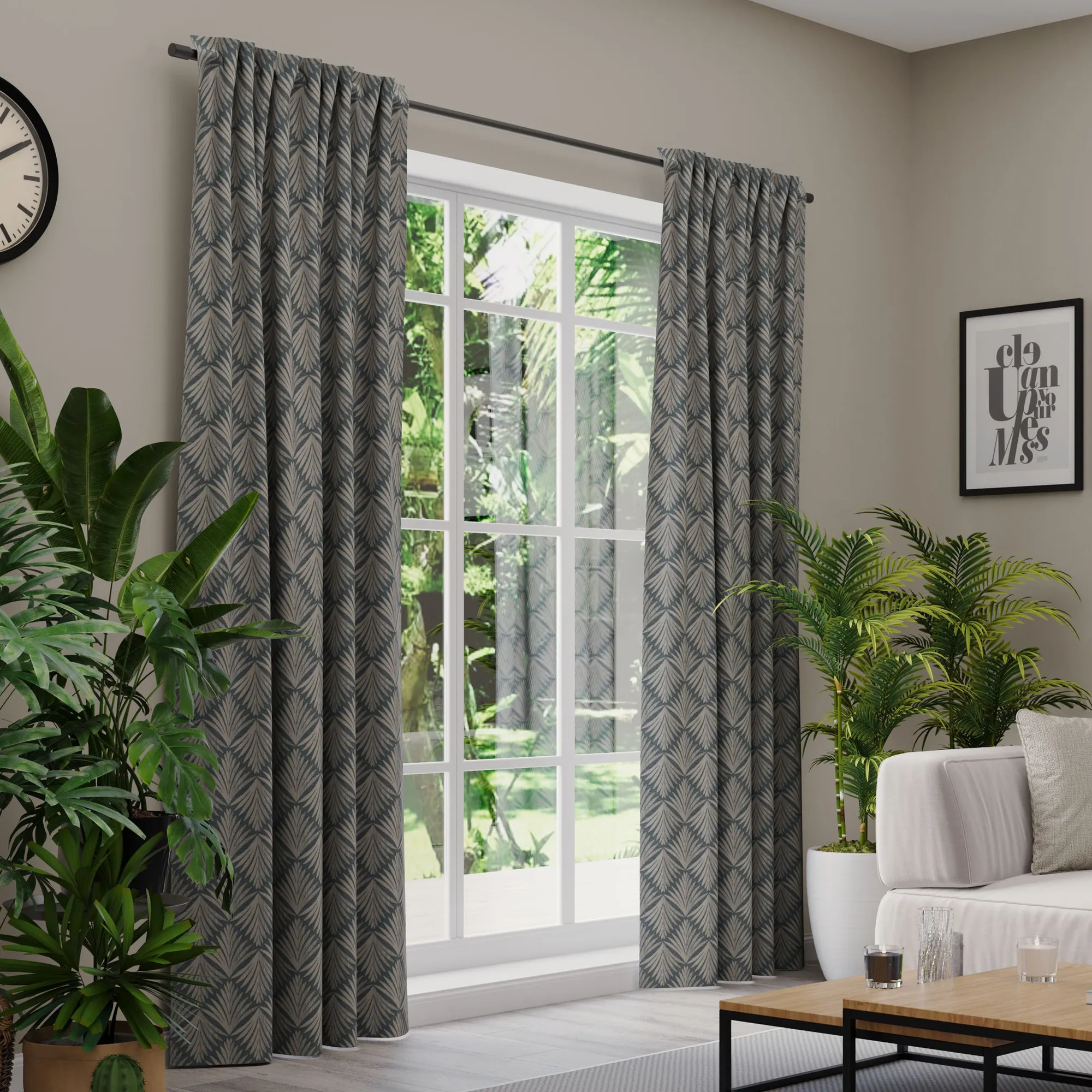 Premium Line Gardinen und Vorhänge | Shiny Palace, blickdicht, dunkelblau 