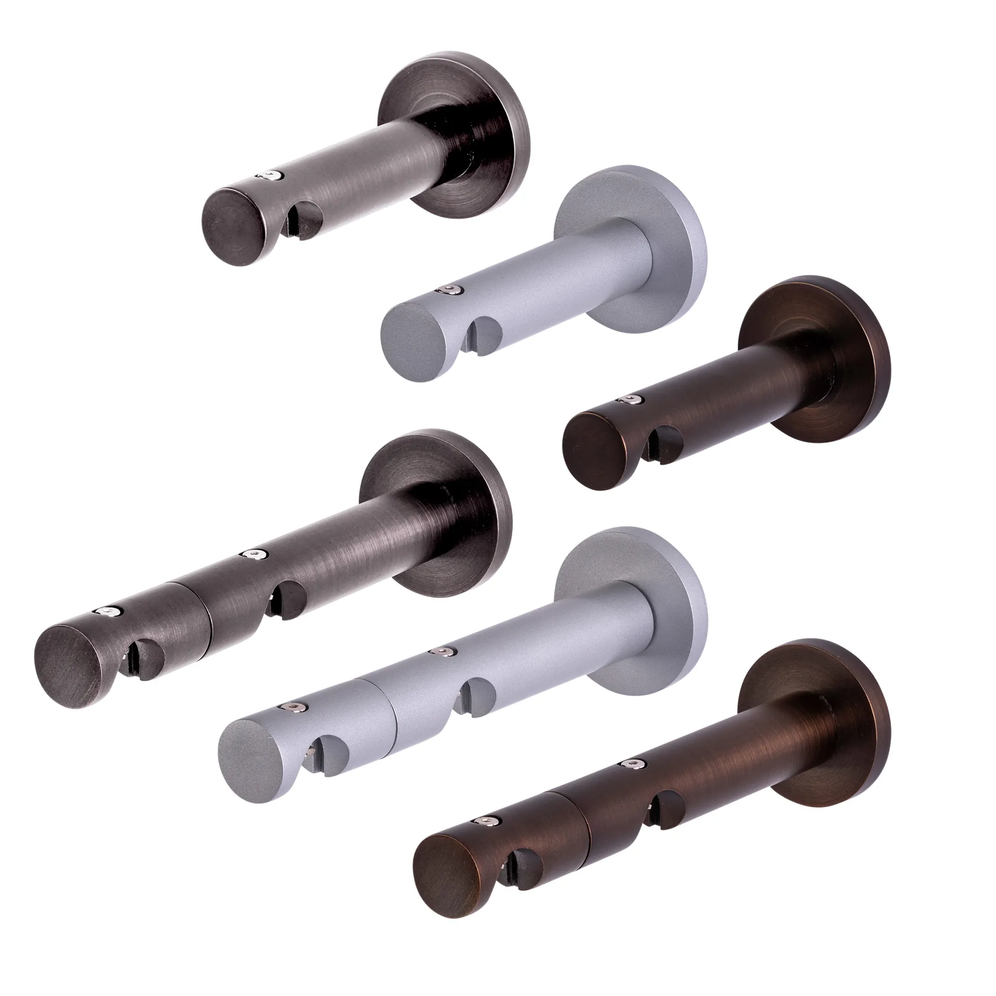 Supporto a parete con bastone per tende e corsia interna, montato con tende