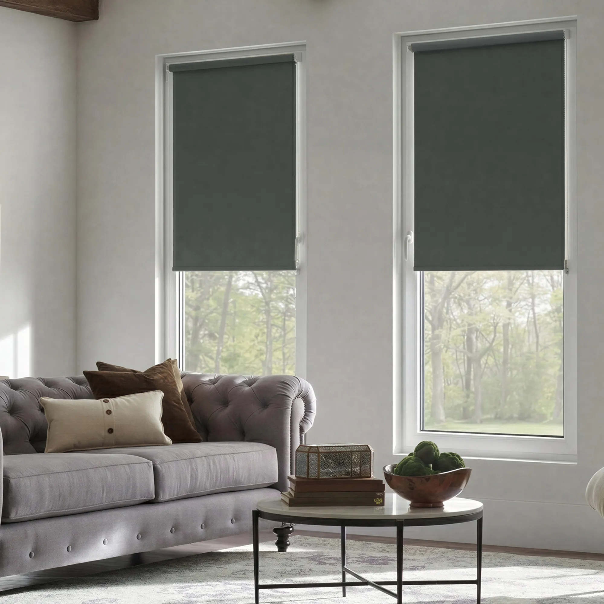 Tenda a rullo oscurante Tenebra Klemmfix | 35 x 160 cm, grigio