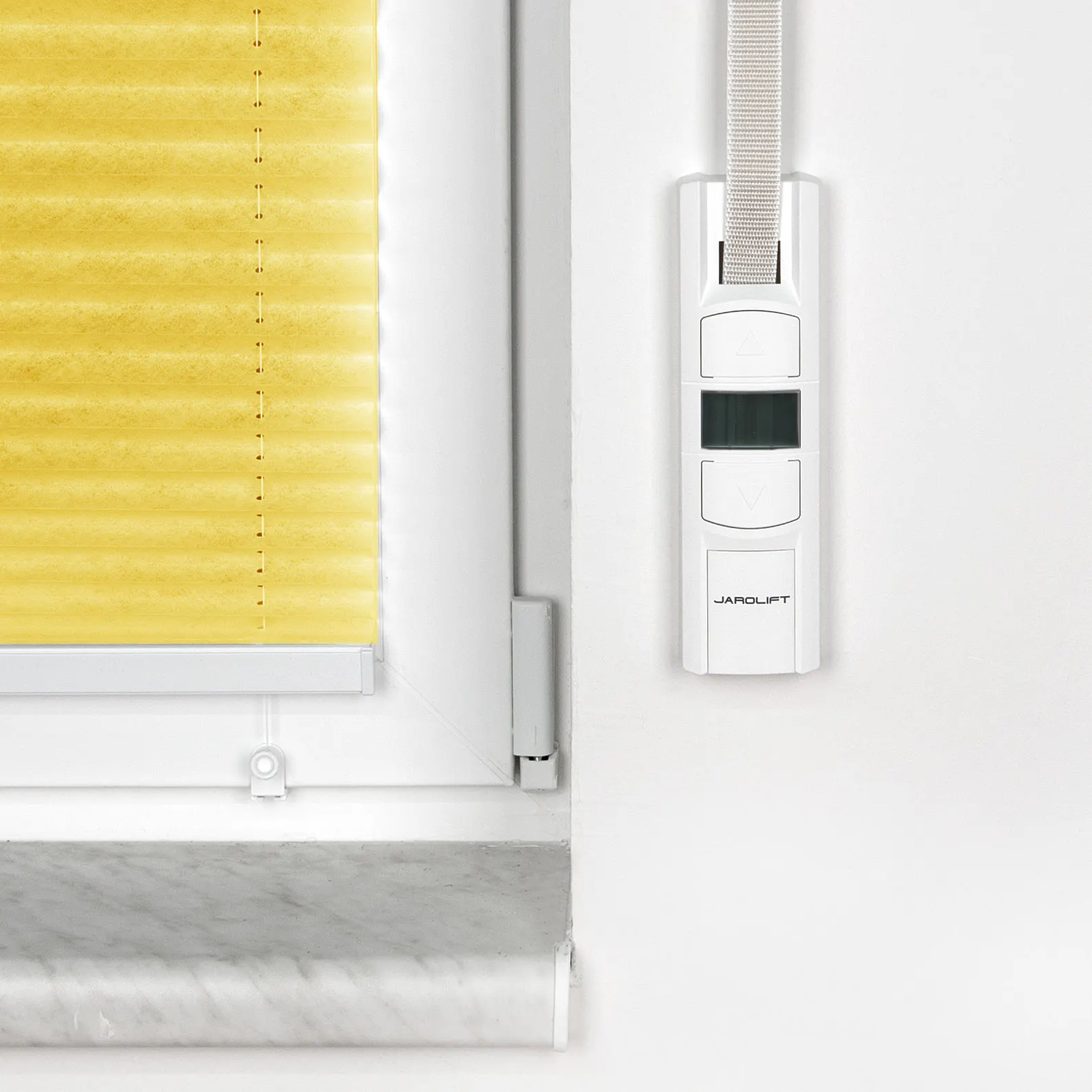 Recogedor de persiana eléctrico JAROMAT Pro | UP 23/7 / blanco / cinta de 23 mm