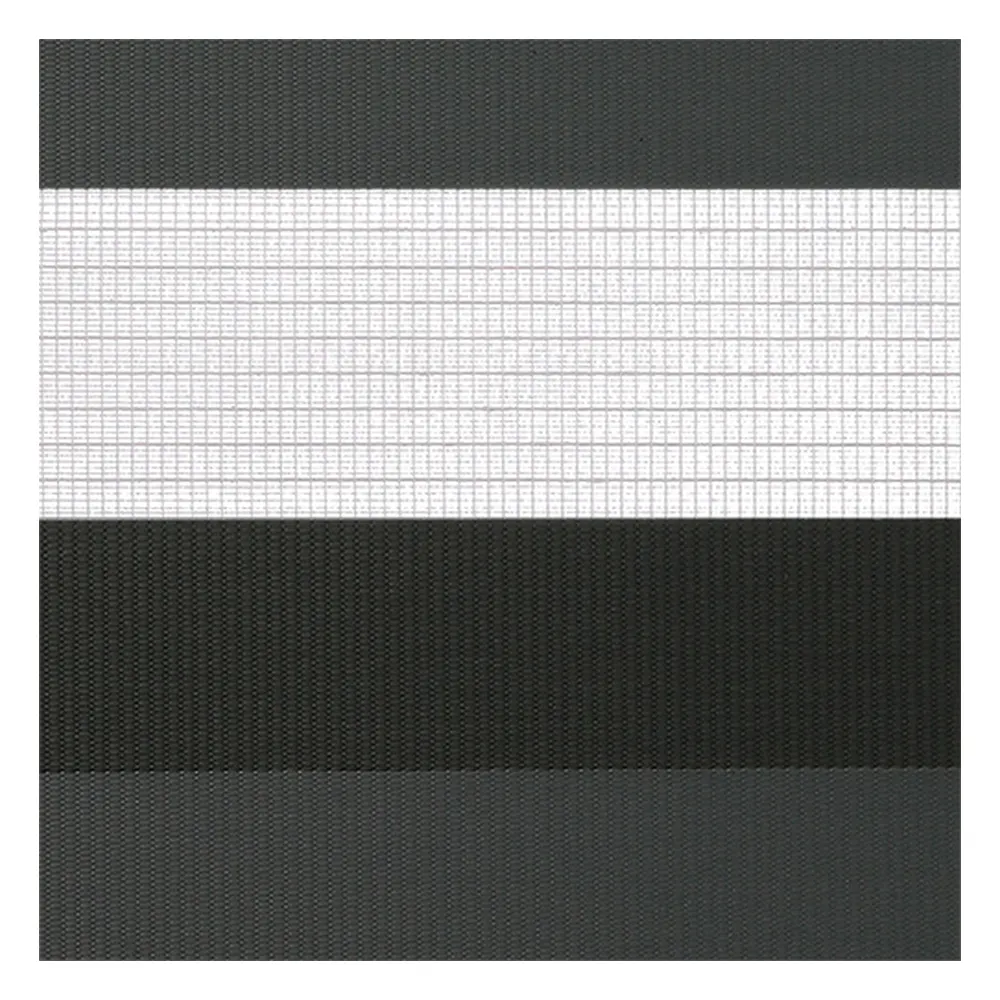 Stoffmuster für Doppelrollo nach Maß | B462 grau-schwarz / lichtdurchlässig / Dualis  Stoffmuster für Doppelrollo nach Maß | B462 grau-schwarz / lichtdurchlässig / Dualis