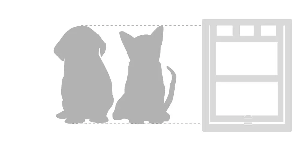 Porta per gatti e cani per zanzariere, adatta per animali domestici, facile installazione.