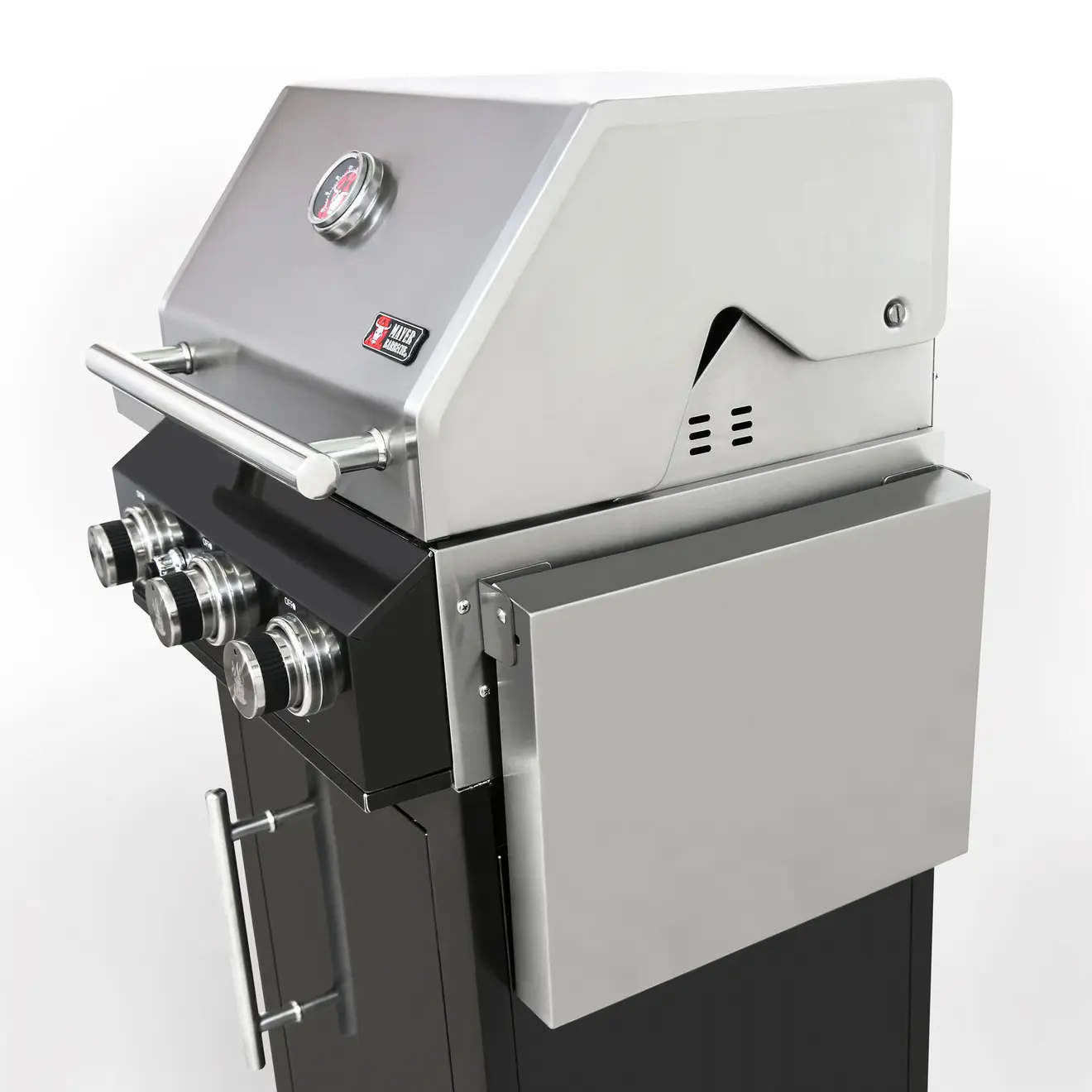 Seitenansicht von dem Gasgrill MBG-300S Black Edition