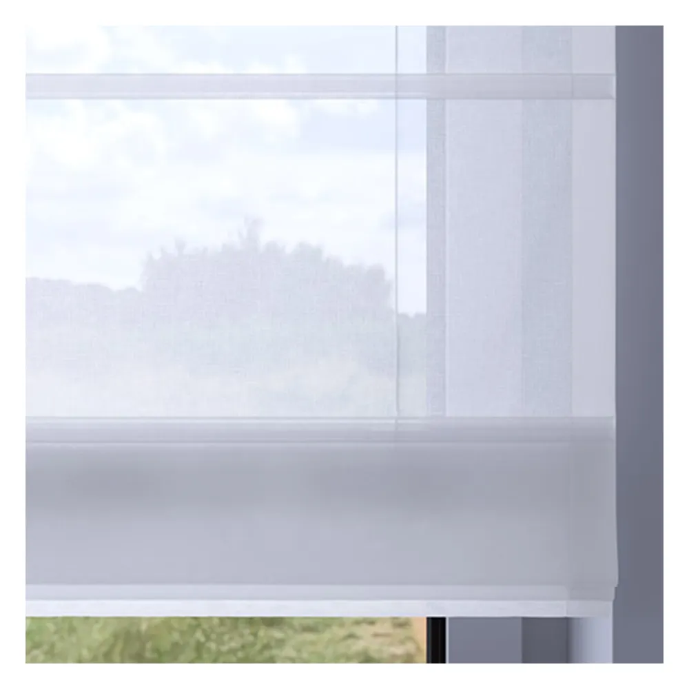 Stoffmuster für Raffrollo nach Maß | 01 weiß / transparent / Ardea Stoffmuster für Raffrollo nach Maß | 01 weiß / transparent / Ardea