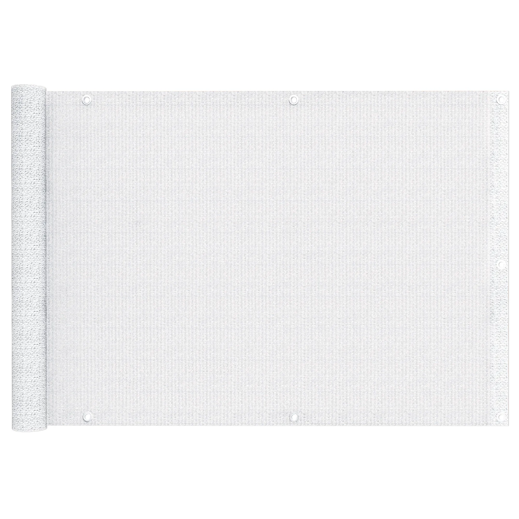Brise-vue pour balcon - Polyéthylène / Respirant | 300 x 75 cm, blanc crème