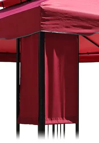 Pavillon mit verkleideten Stützen, zeigt Struktur und Aufbau des Designs