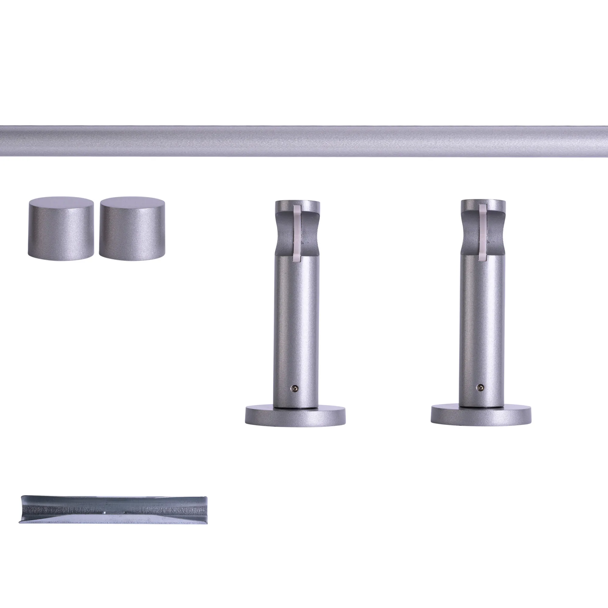 Set di bastoni per tende con supporti e terminali per montaggio a parete