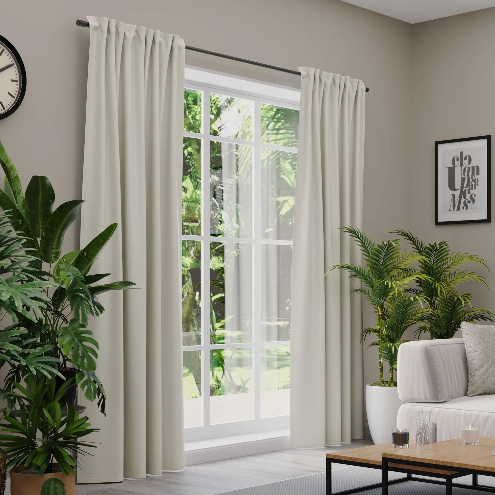 Premium Line Gardinen und Vorhänge | Eclipse, vollverdunkelnd, creme 