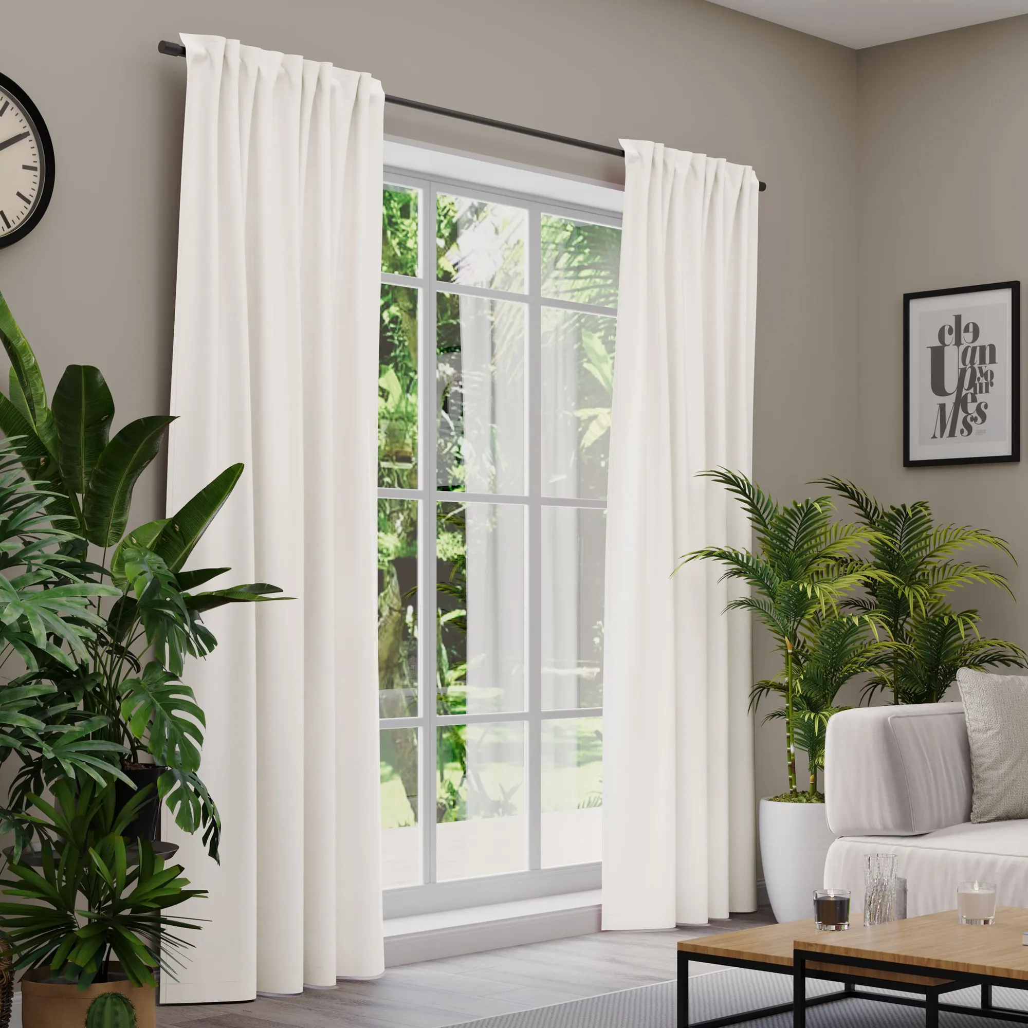 Premium Line Gardinen und Vorhänge | Even, blickdicht, weiß