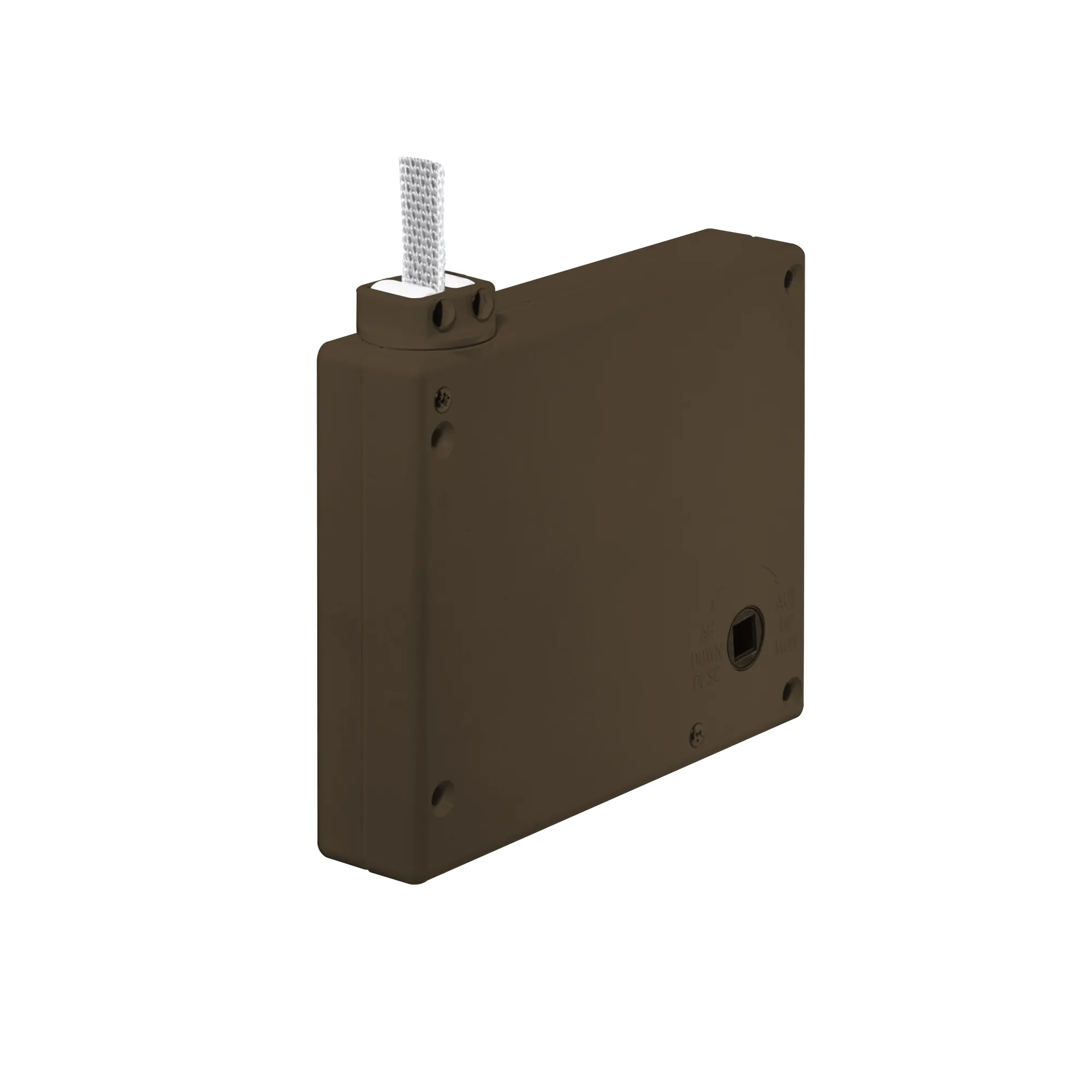 Mini avvolgitore per cinghia avvolgibile, montaggio a vista, custodia rettangolare con supporto per cinghia