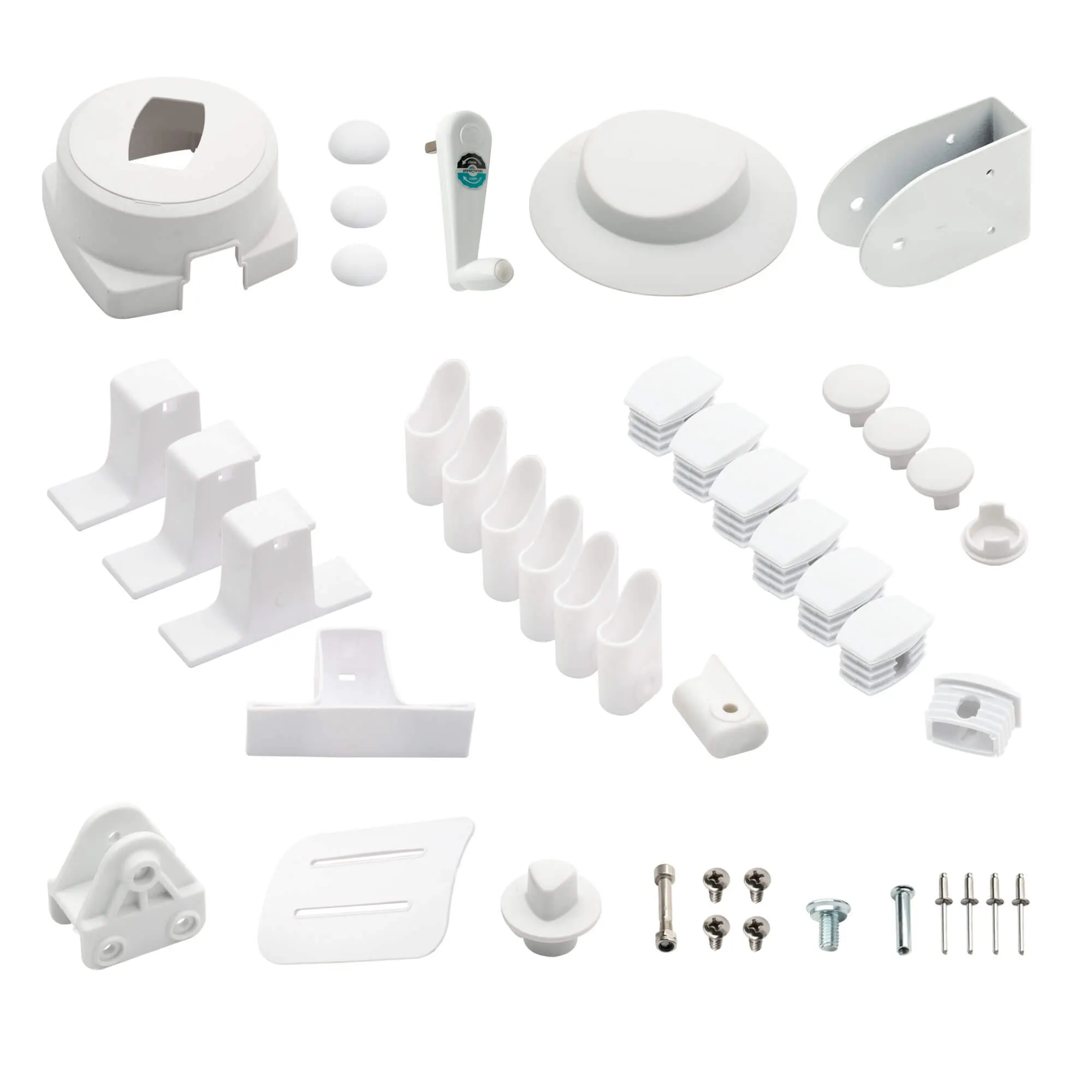 Kit de pièces de rechange pour parasol déporté parapenda (Plus) | 3,5 m, rond, blanc