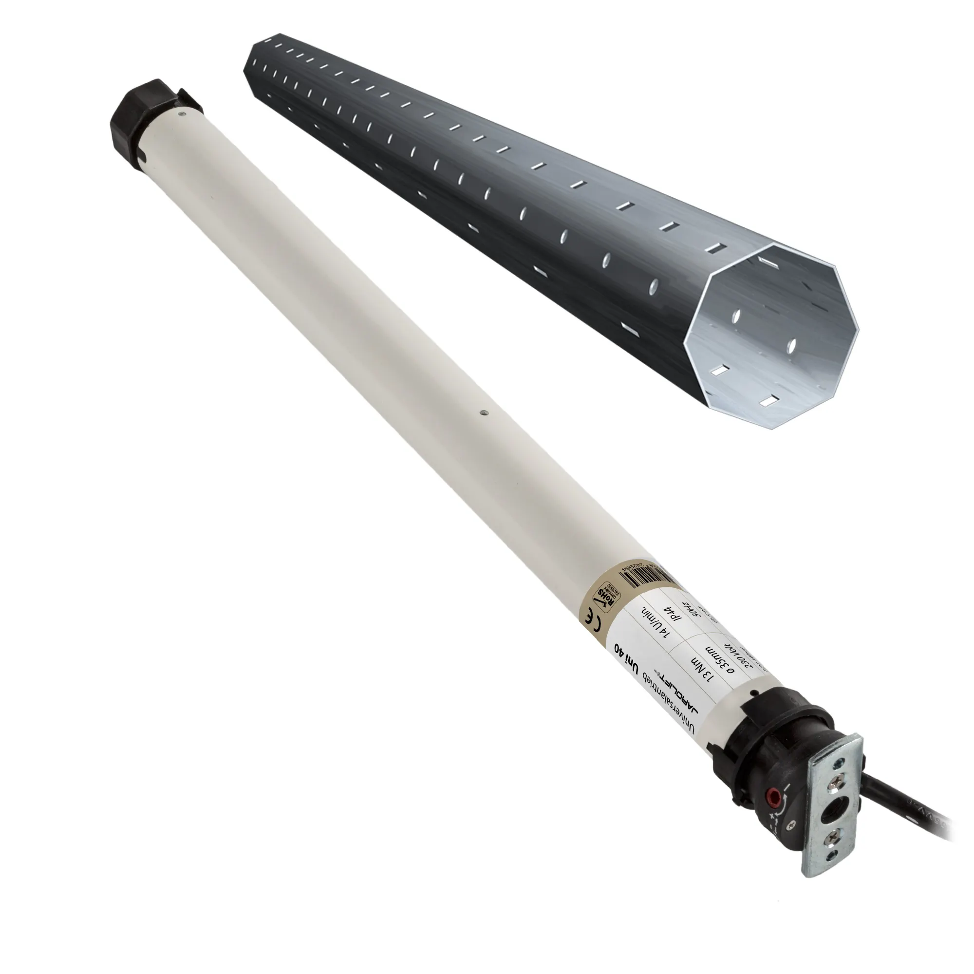 Moteur de volet roulant Universel | UNI40 (13 Nm / SW40) + Kit tube en applique 1