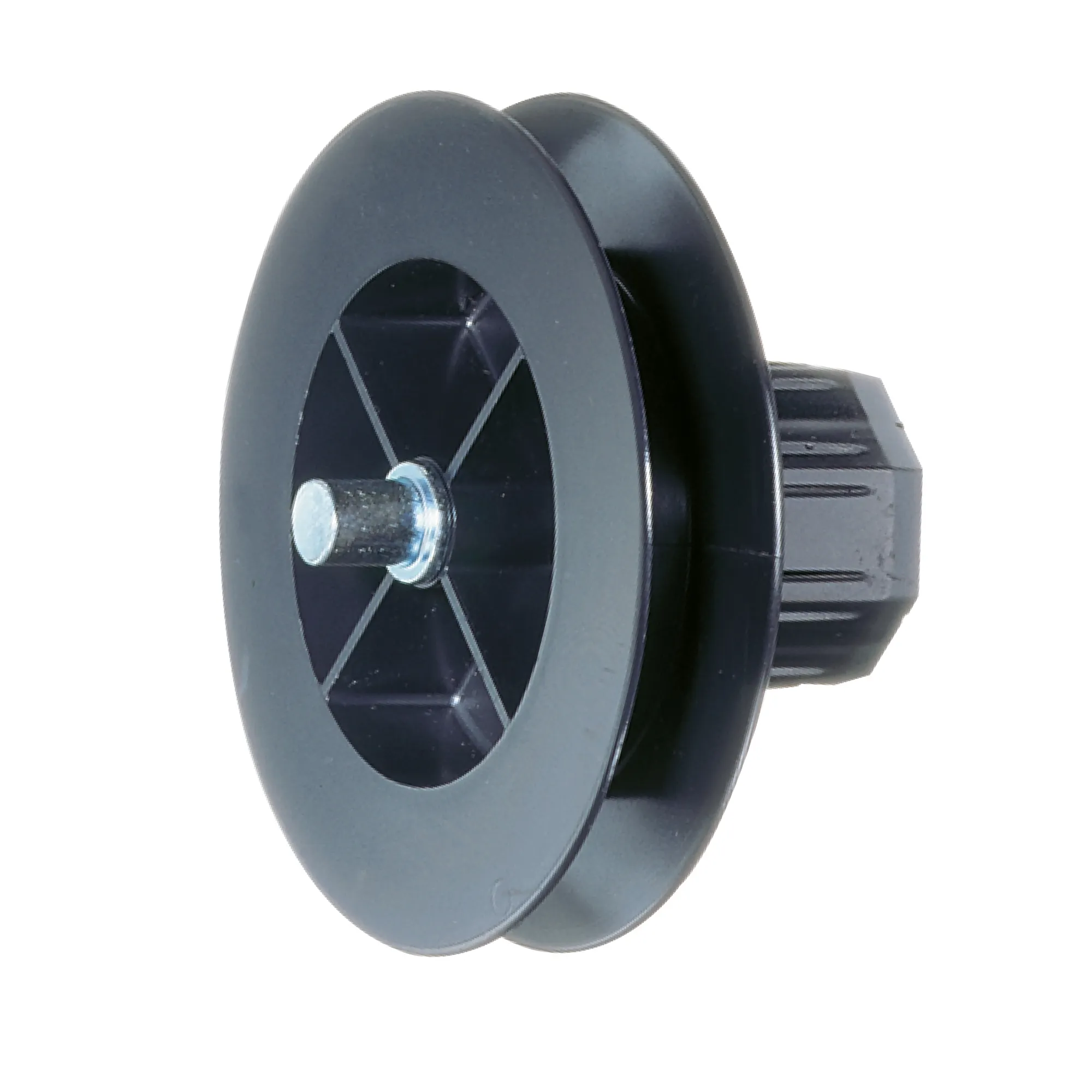 Disque de sangle avec capsule à rouleau pour axe de volet roulant Arbre octogonal SW40 KURZ | Ø 140 mm / Goupille d’axe extérieure