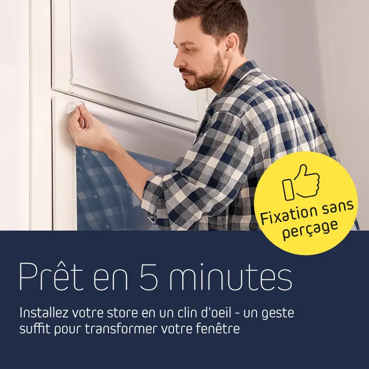 Installez votre store en un clin d'oeil - un geste suffit pour transformer votre fenêtre