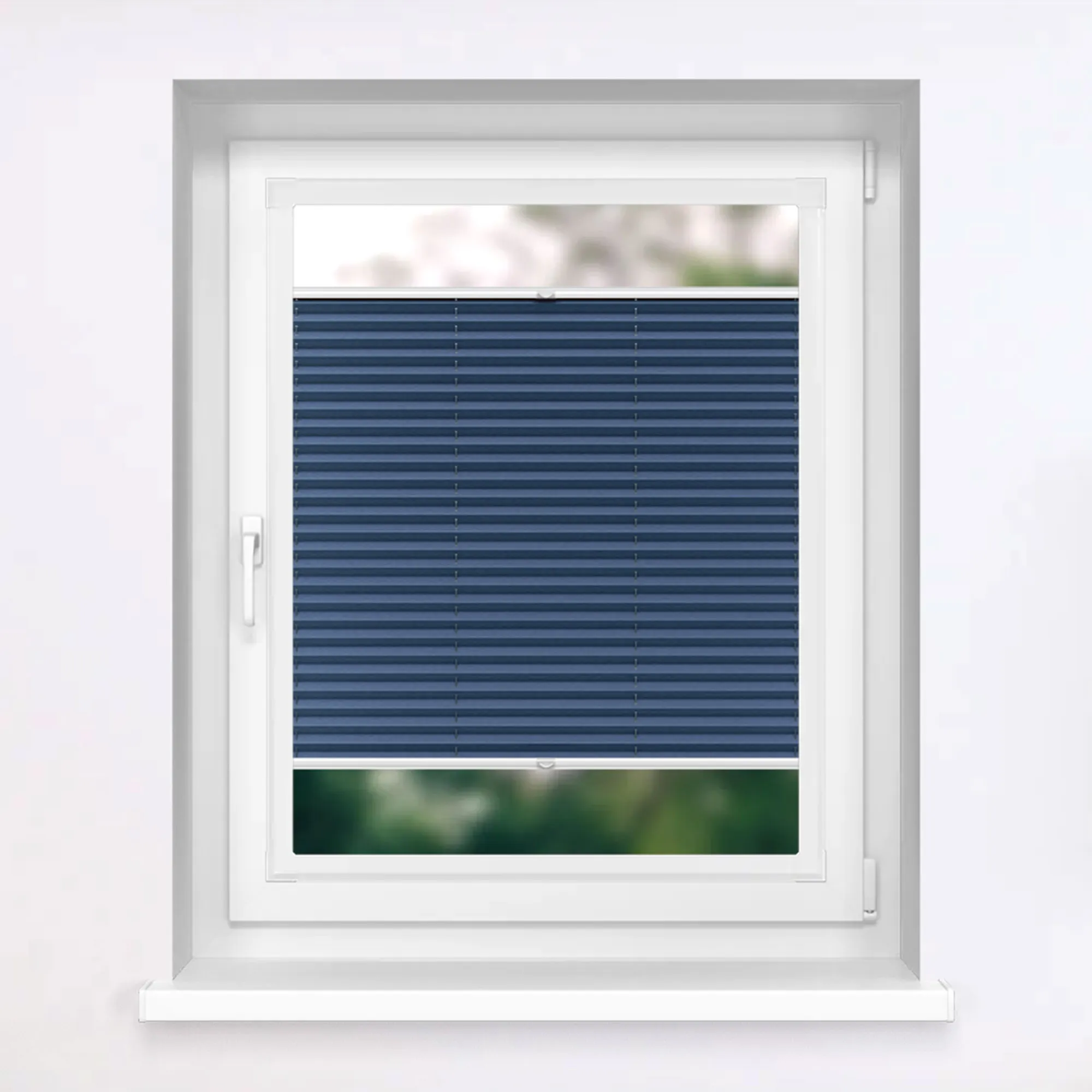 Plissé montato nel telaio della finestra, su misura per regolare la luce e la privacy