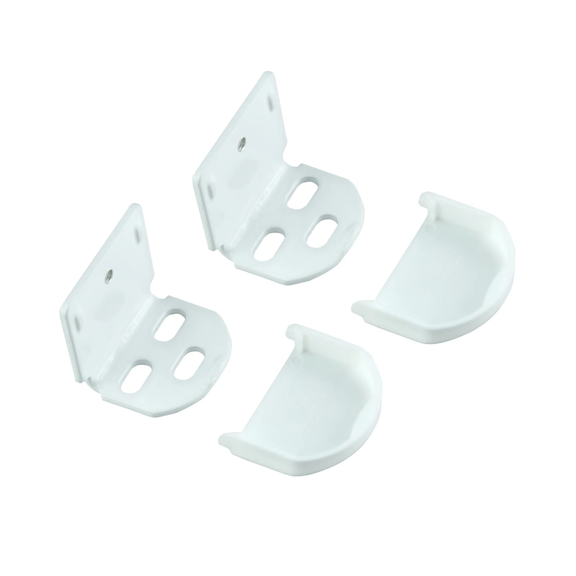 Montagewinkel inkl. Abdeckkappe & Schrauben | weiß, 2 Stück