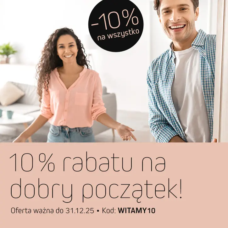 10% zniżki powitalnej na wszystko